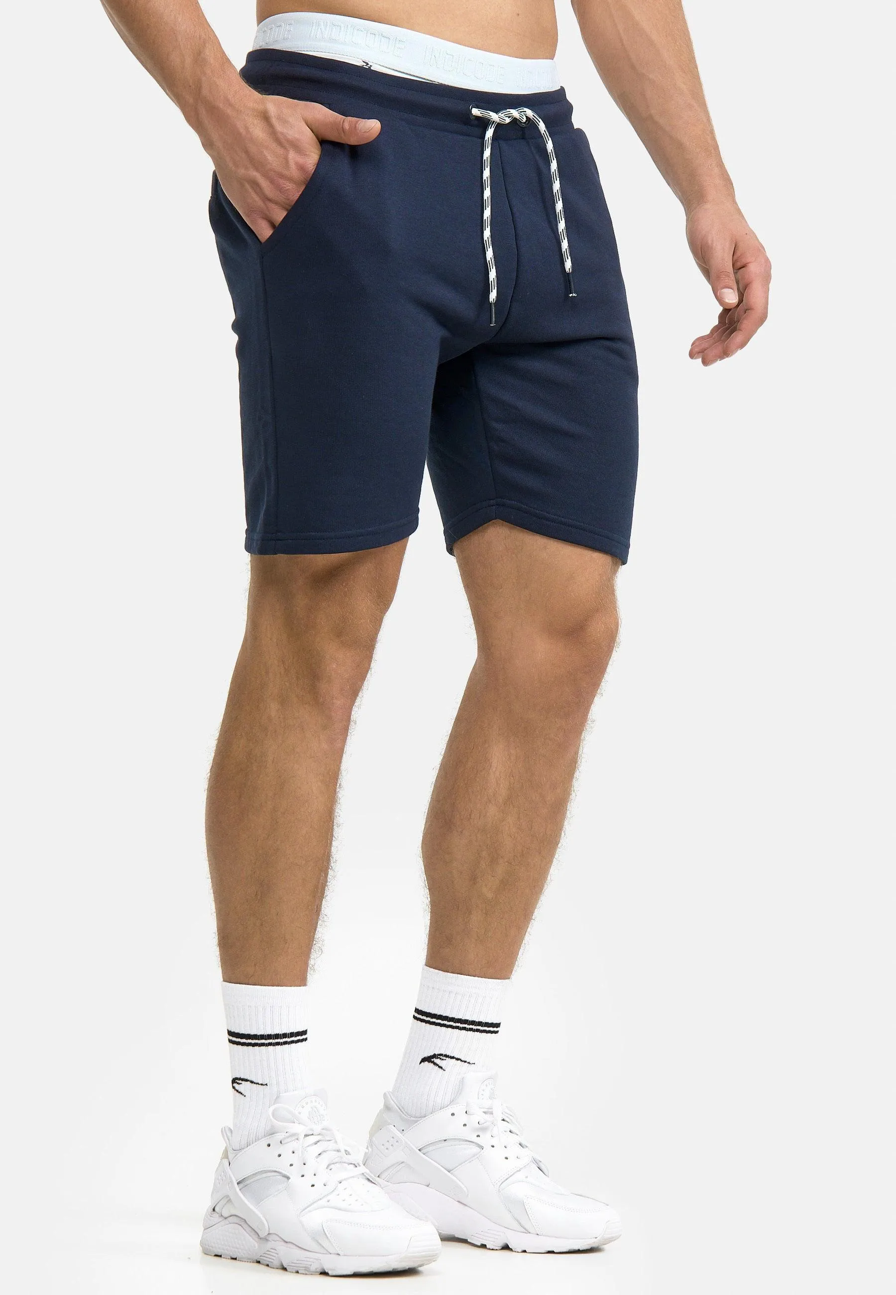 Indicode Herren Yates Sweatshorts mit Kordelzug und 3 Taschen