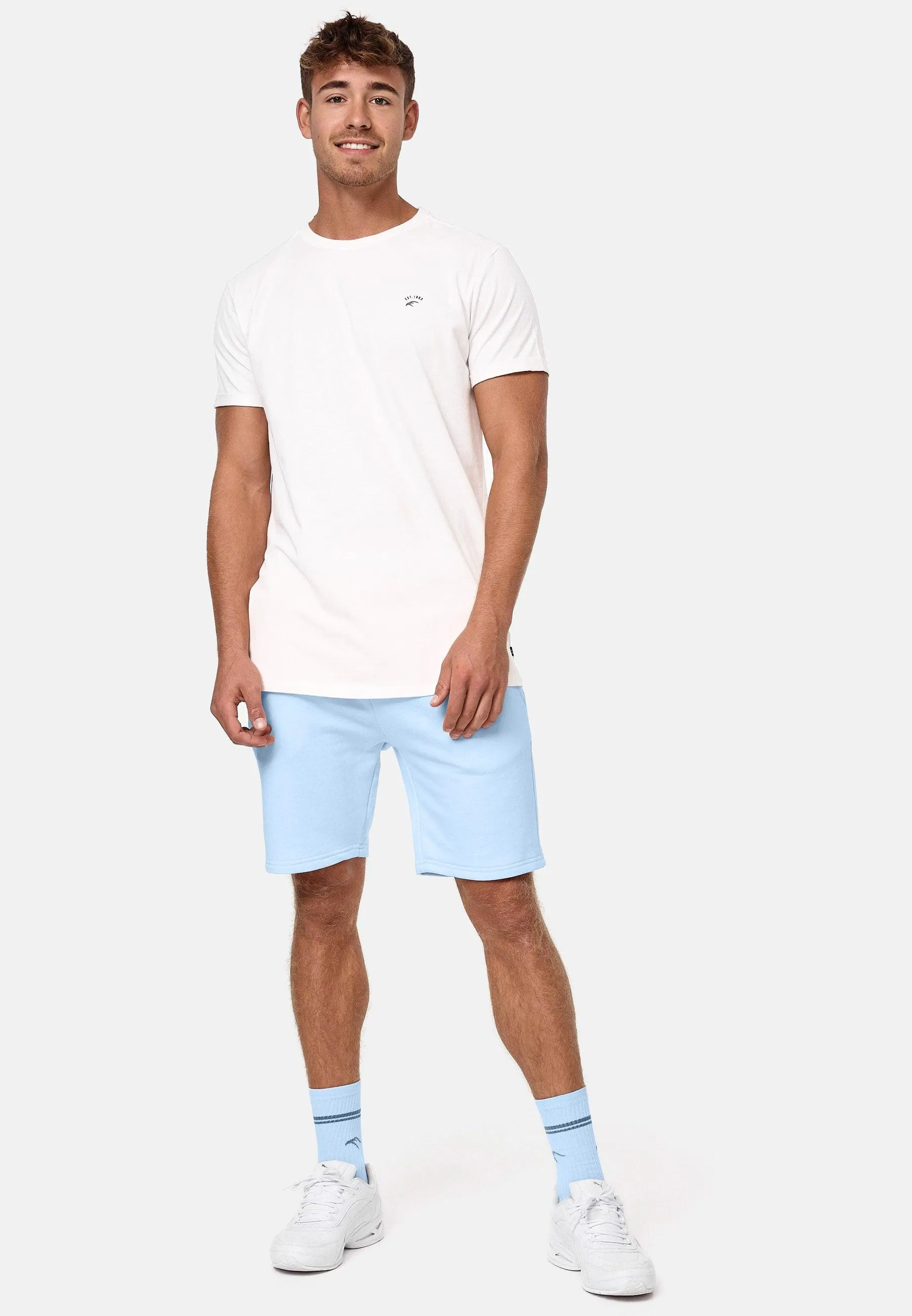 Indicode Herren Yates Sweatshorts mit Kordelzug und 3 Taschen