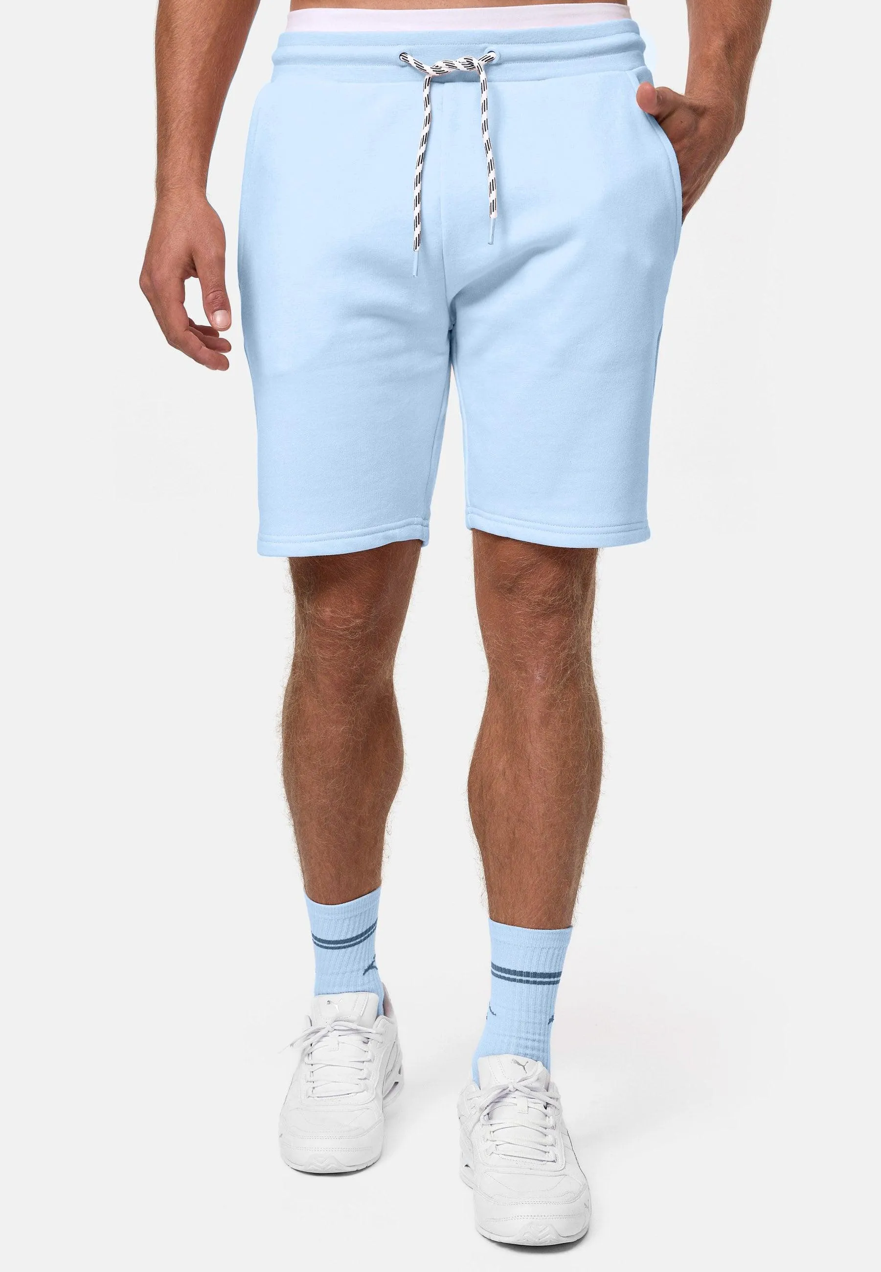 Indicode Herren Yates Sweatshorts mit Kordelzug und 3 Taschen
