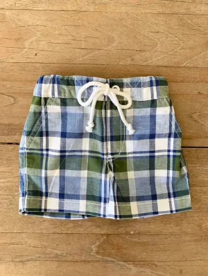 Infant Plaid Shorts In Green