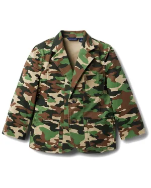 Janie and Jack Camo Stretch Twill Blazer