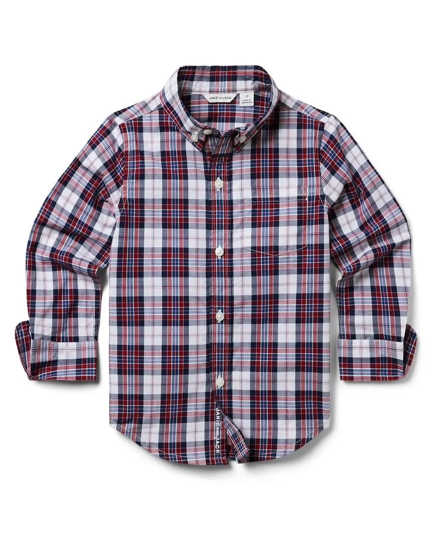 Janie and Jack The Tartan Poplin Shirt