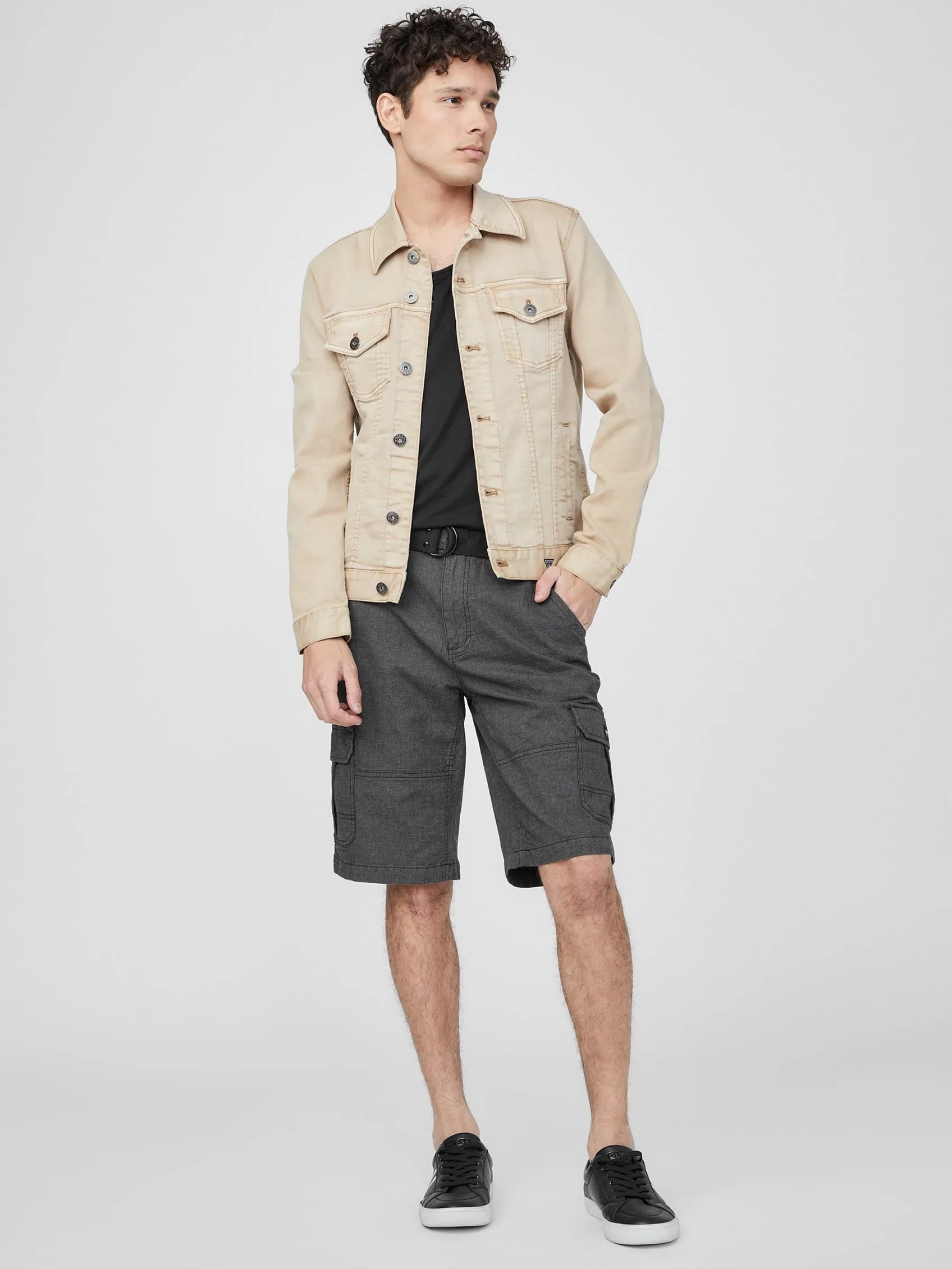 Karl Textured Cargo Shorts