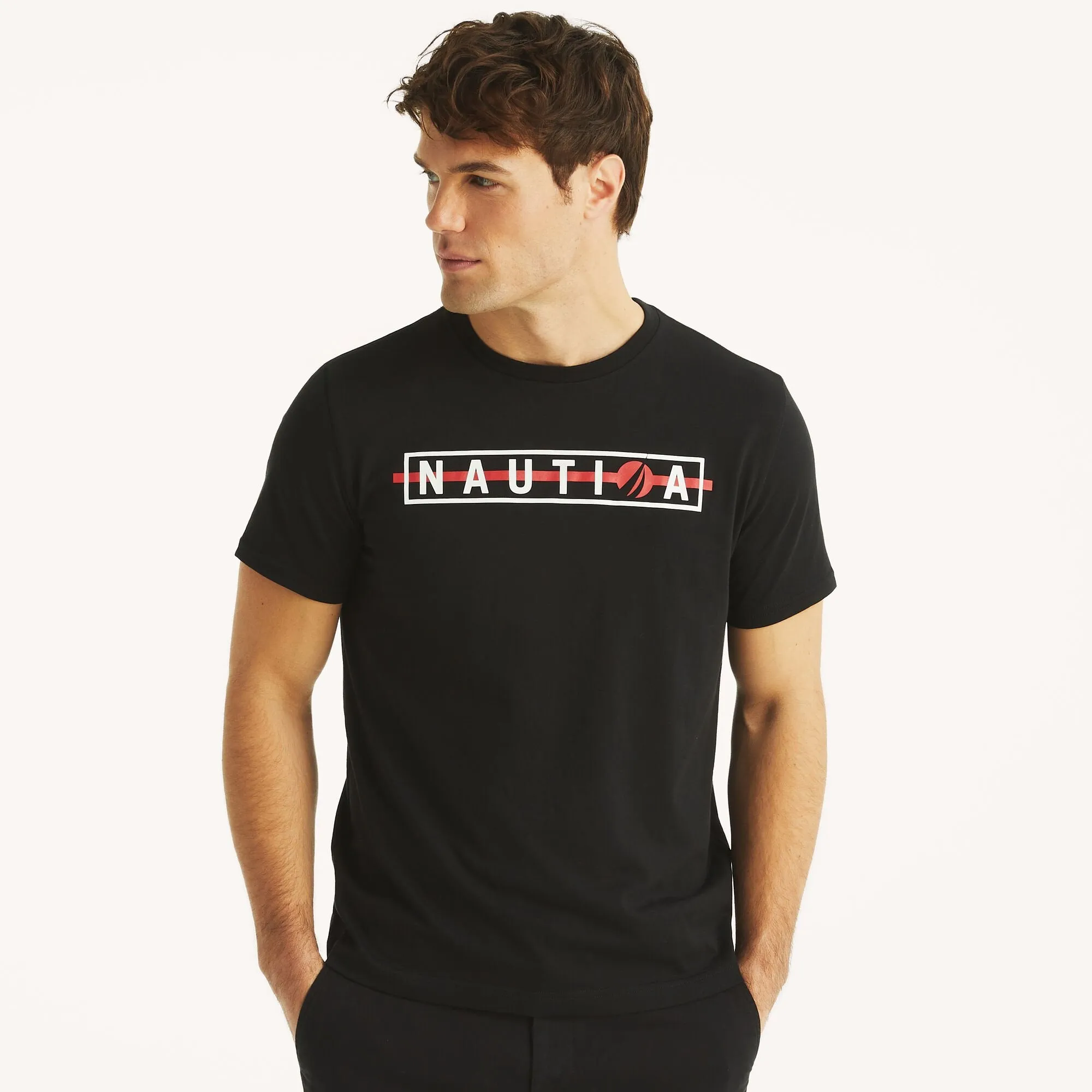 Nautica Mens Deep Sea Racing Graphic T-Shirt