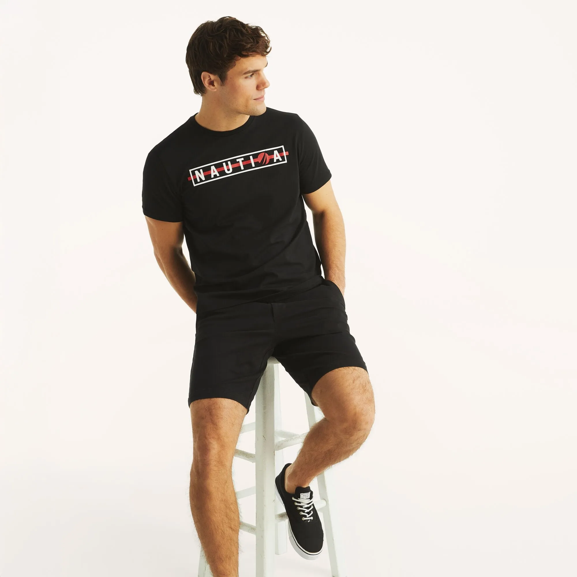Nautica Mens Deep Sea Racing Graphic T-Shirt