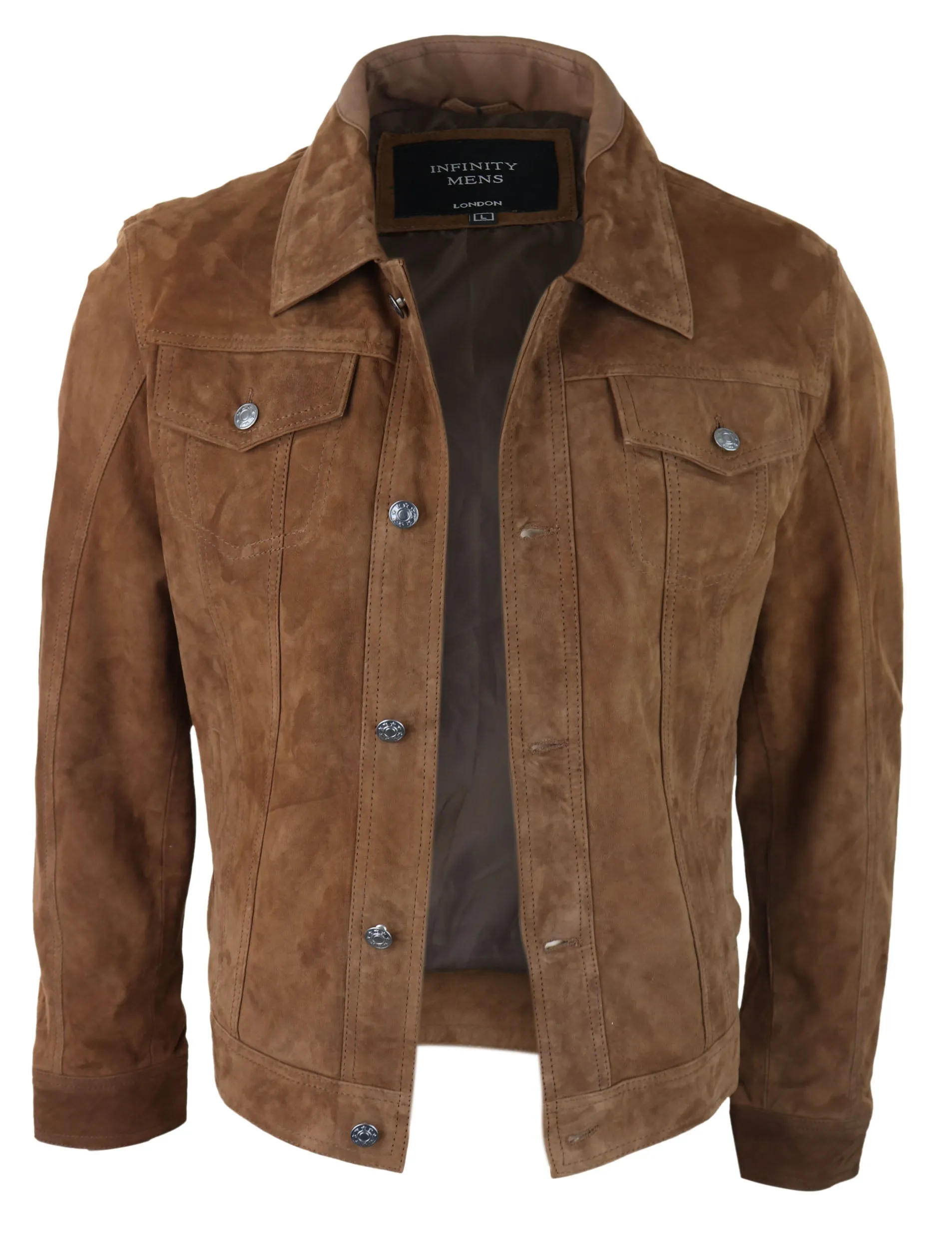 Navy Suede Jacket Leather Biker Vintage