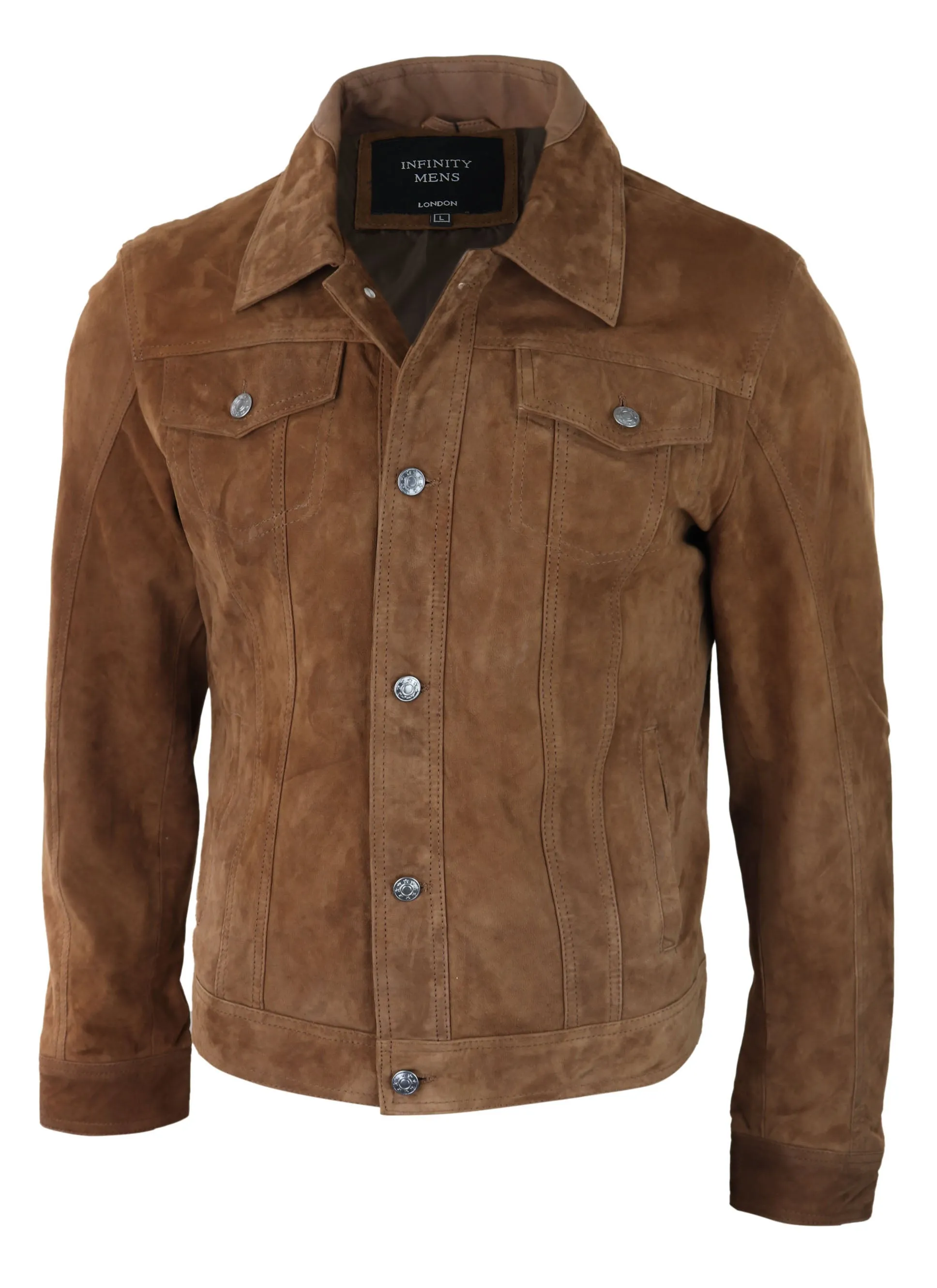 Navy Suede Jacket Leather Biker Vintage