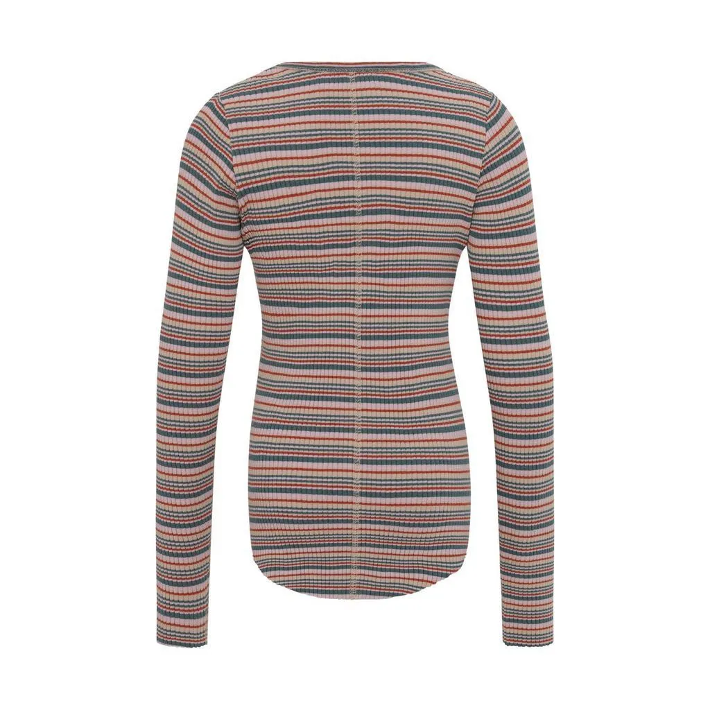 Pink Striped Longsleeve T-shirts