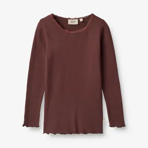 Rib T-Shirt Reese - aubergine Wheat