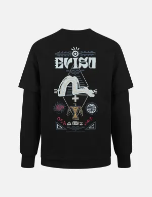 SPRING/ SUMMER COLLECTION 2025 2-in-1 Indian Totem Print Relax Fit Long Sleeves T-shirt