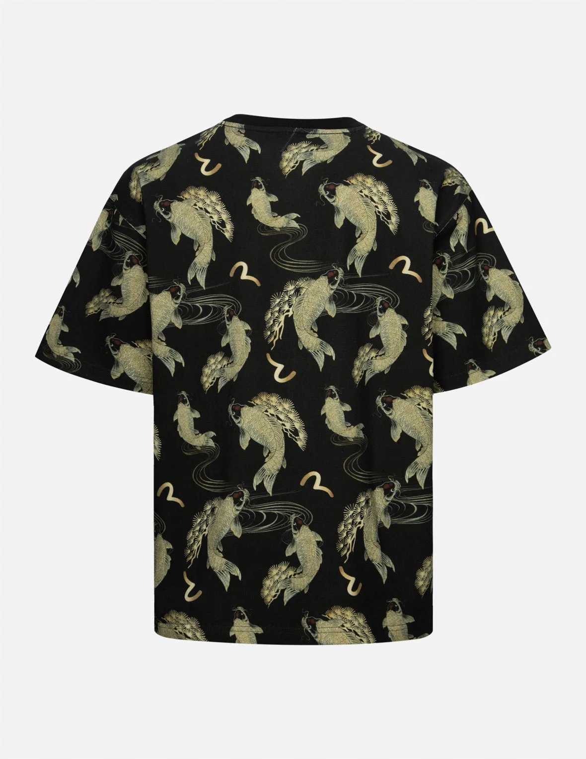 SPRING/ SUMMER COLLECTION 2025 Allover Carp and Seagull Print Relax Fit T-shirt