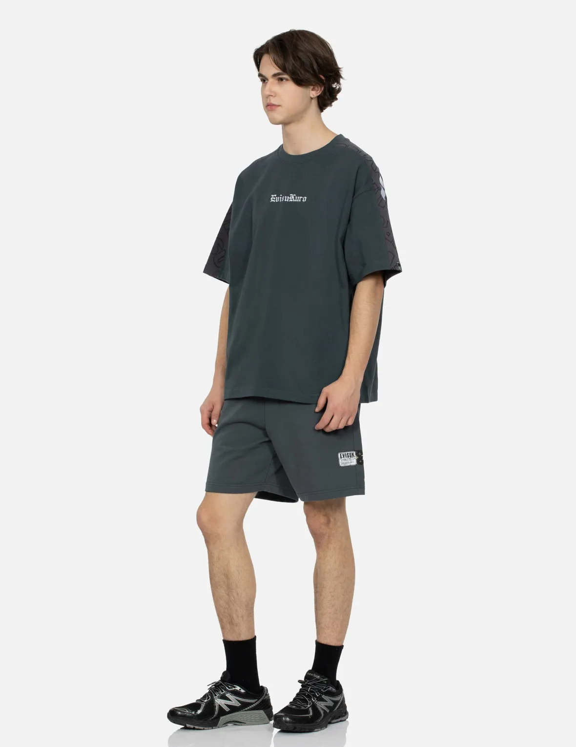 SPRING/ SUMMER COLLECTION 2025 Allover EVISUKURO Print and Embroidery Loose Fit T-Shirt