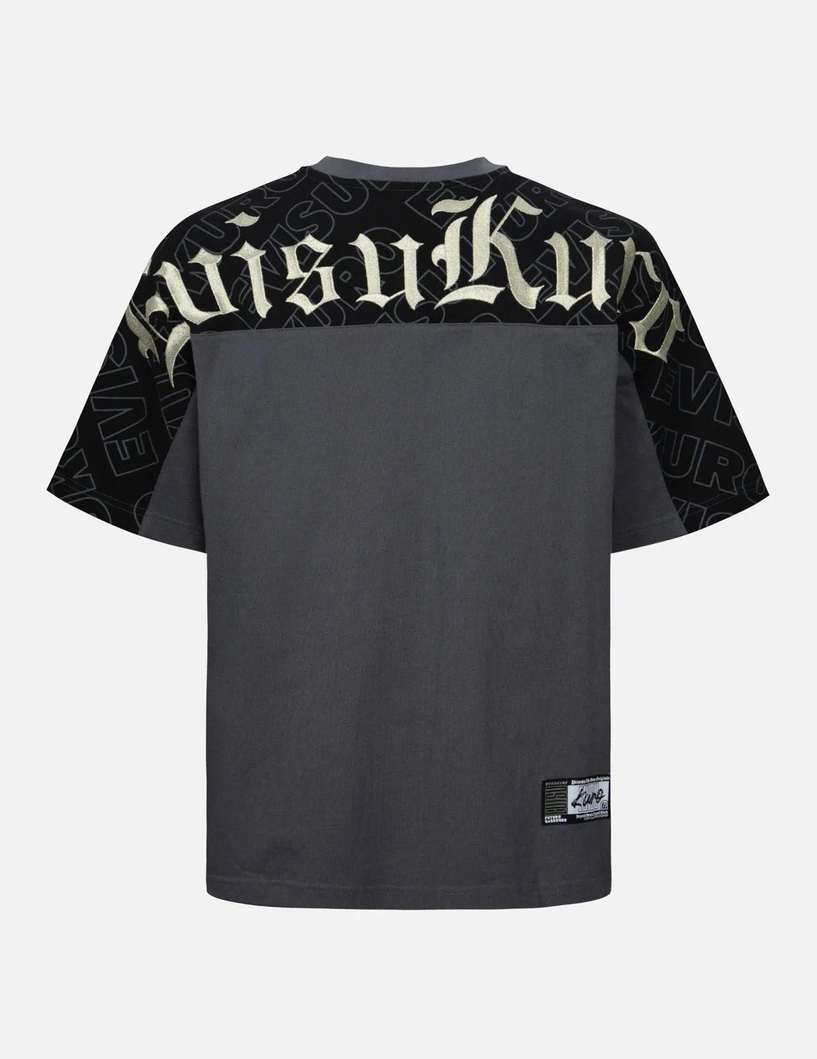 SPRING/ SUMMER COLLECTION 2025 Allover EVISUKURO Print and Embroidery Loose Fit T-Shirt