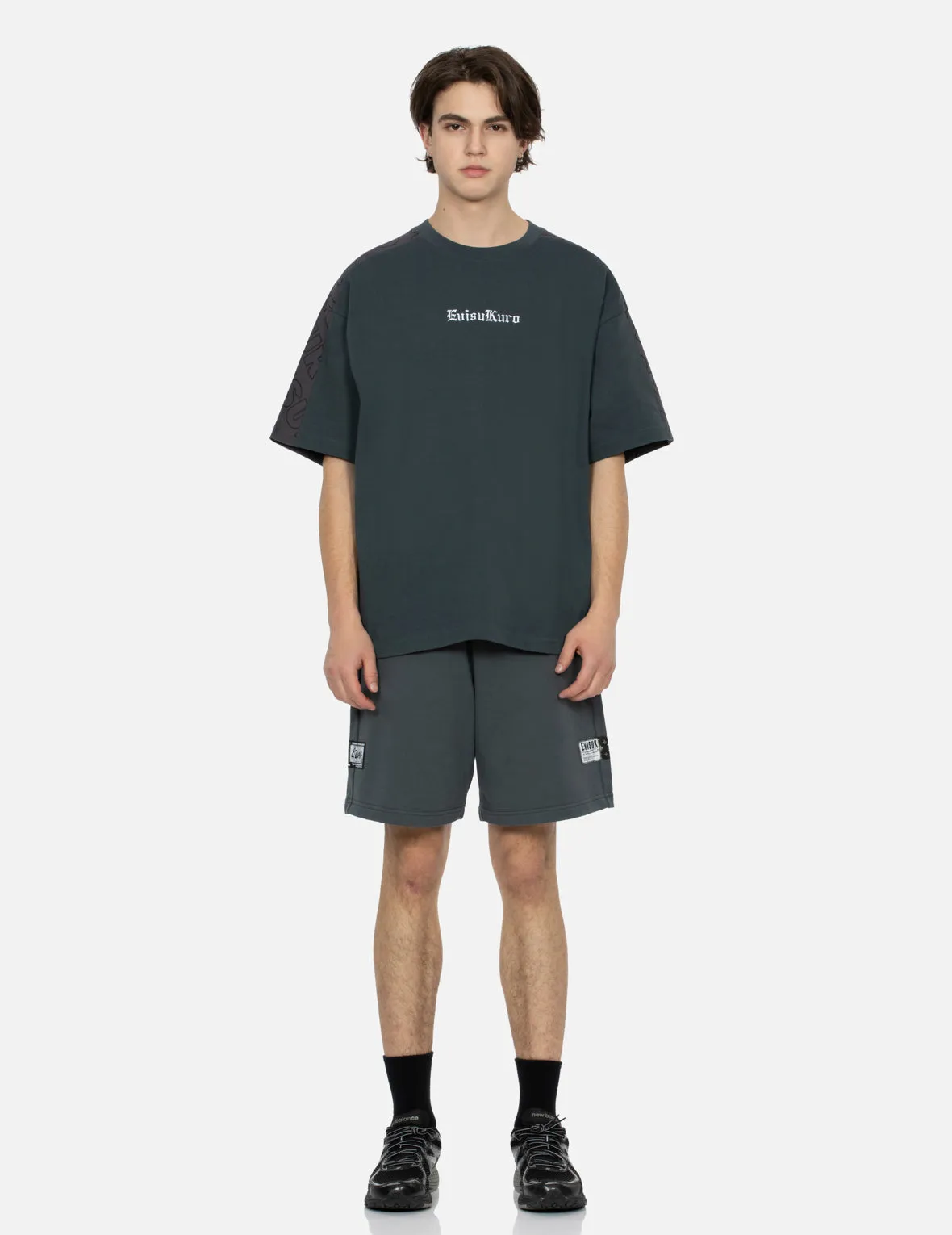 SPRING/ SUMMER COLLECTION 2025 Allover EVISUKURO Print and Embroidery Loose Fit T-Shirt
