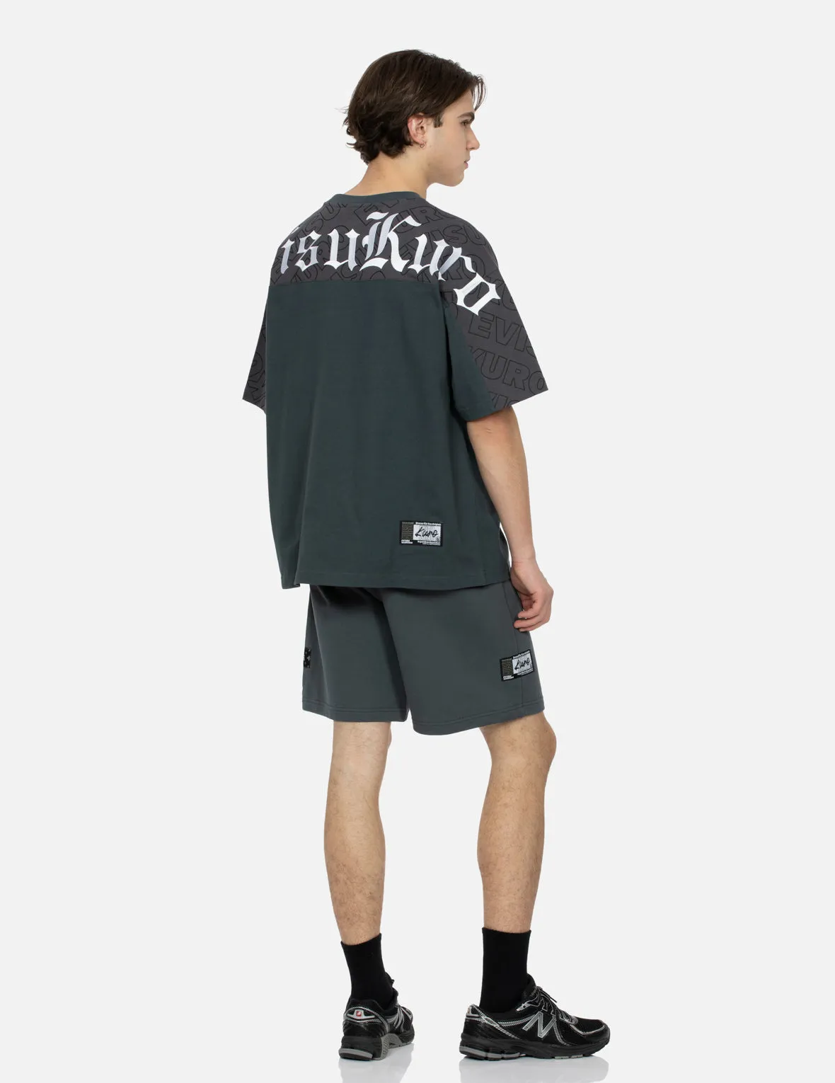 SPRING/ SUMMER COLLECTION 2025 Allover EVISUKURO Print and Embroidery Loose Fit T-Shirt