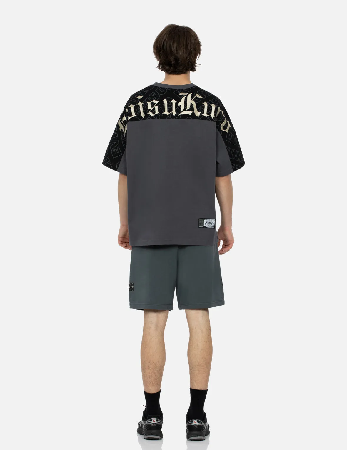 SPRING/ SUMMER COLLECTION 2025 Allover EVISUKURO Print and Embroidery Loose Fit T-Shirt