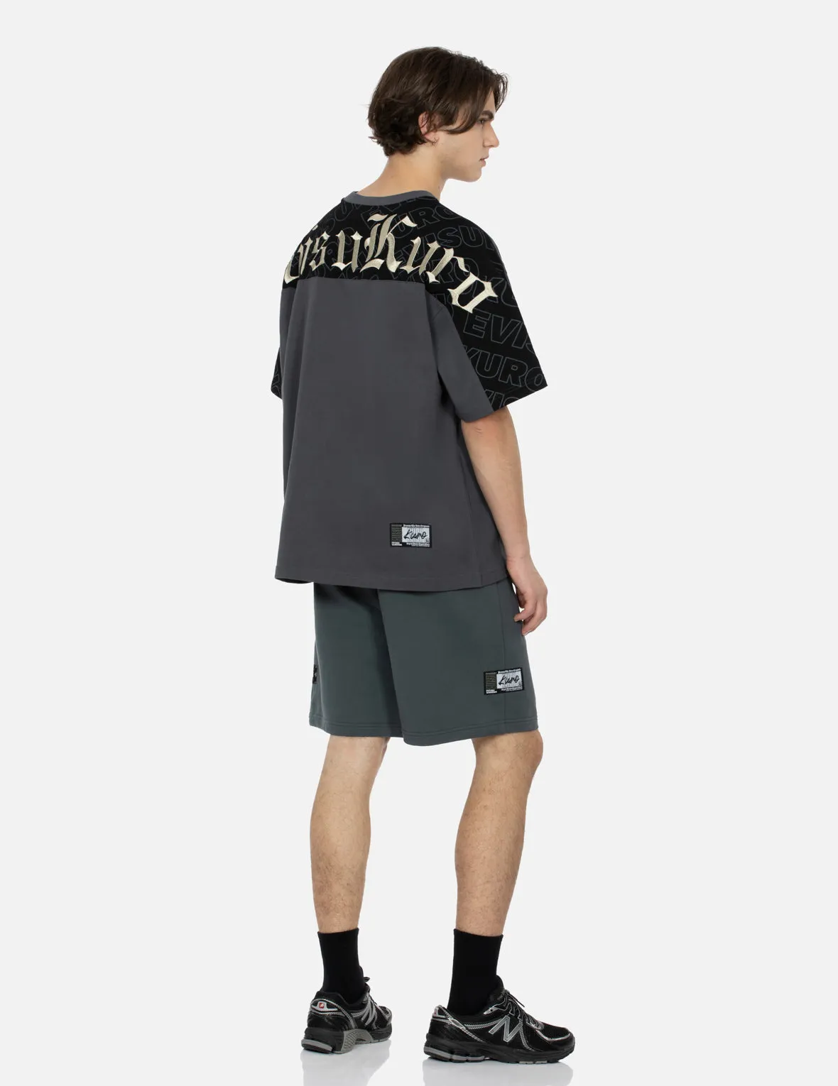SPRING/ SUMMER COLLECTION 2025 Allover EVISUKURO Print and Embroidery Loose Fit T-Shirt