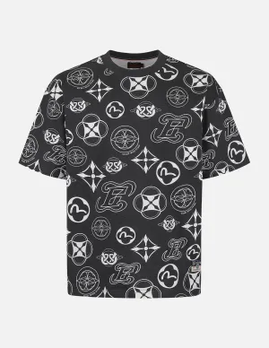 SPRING/ SUMMER COLLECTION 2025 Allover Multi-logo Print Loose Fit T-shirt