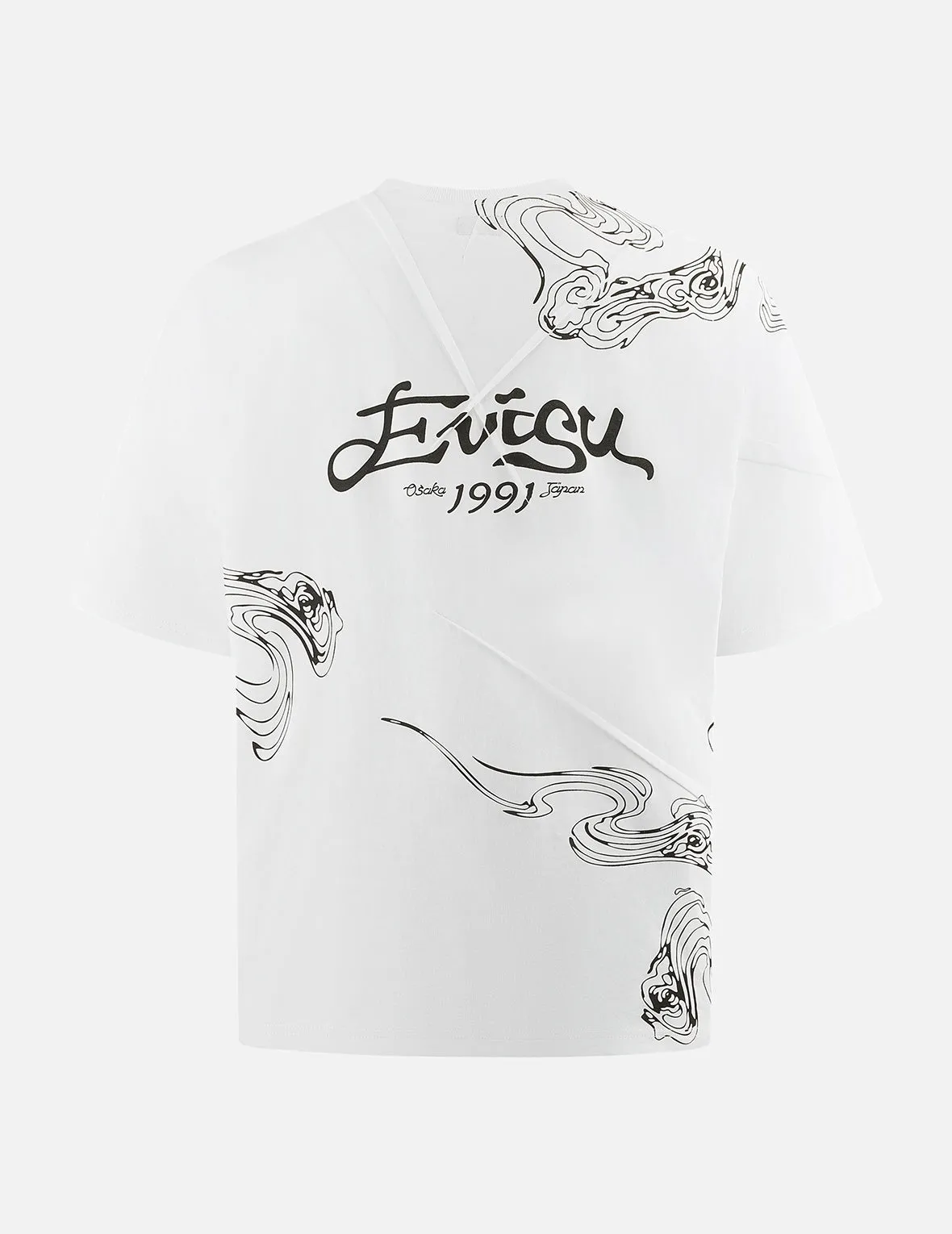 SPRING/ SUMMER COLLECTION 2025 Auspicious Cloud and Logo Print Loose Fit T-Shirt