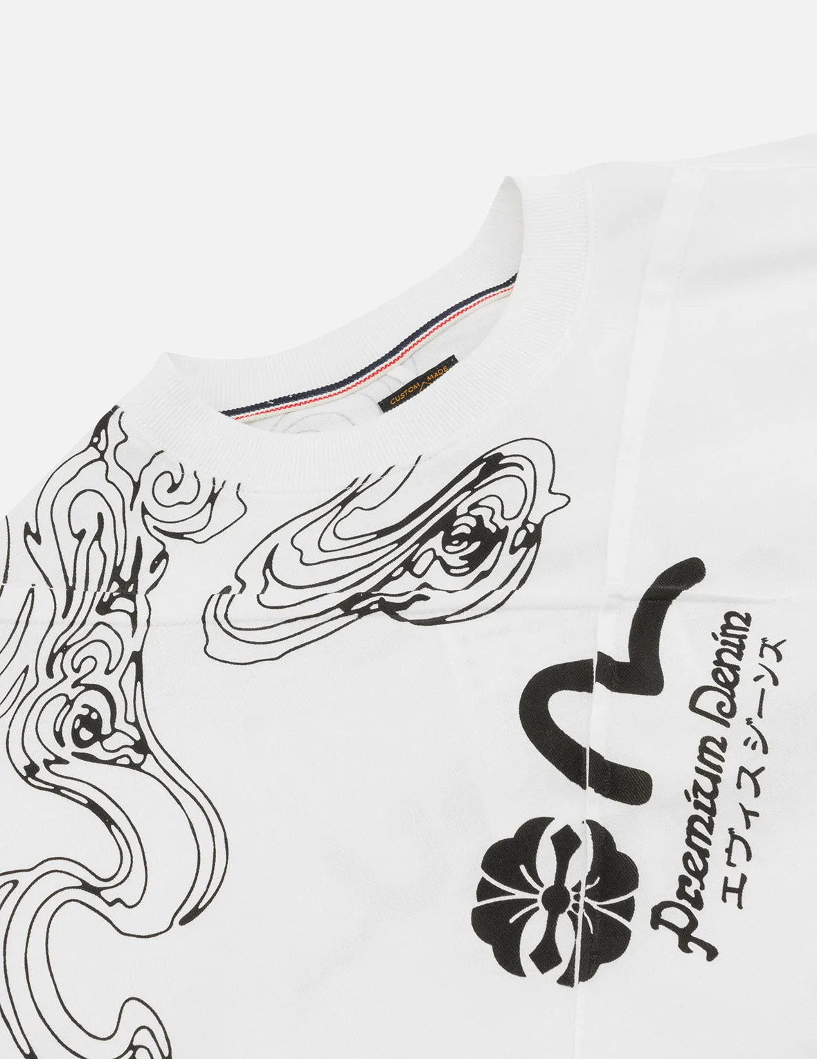 SPRING/ SUMMER COLLECTION 2025 Auspicious Cloud and Logo Print Loose Fit T-Shirt