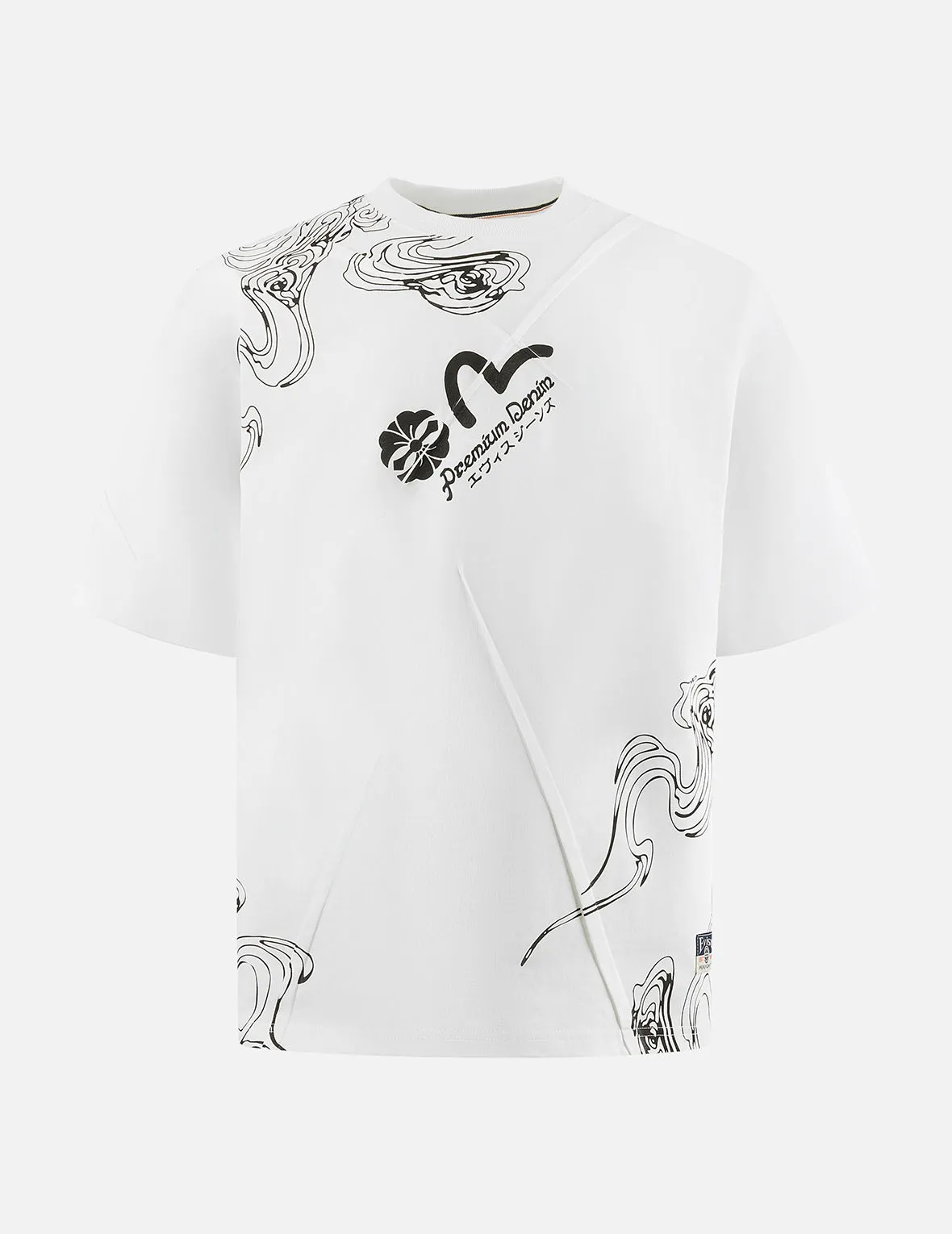 SPRING/ SUMMER COLLECTION 2025 Auspicious Cloud and Logo Print Loose Fit T-Shirt