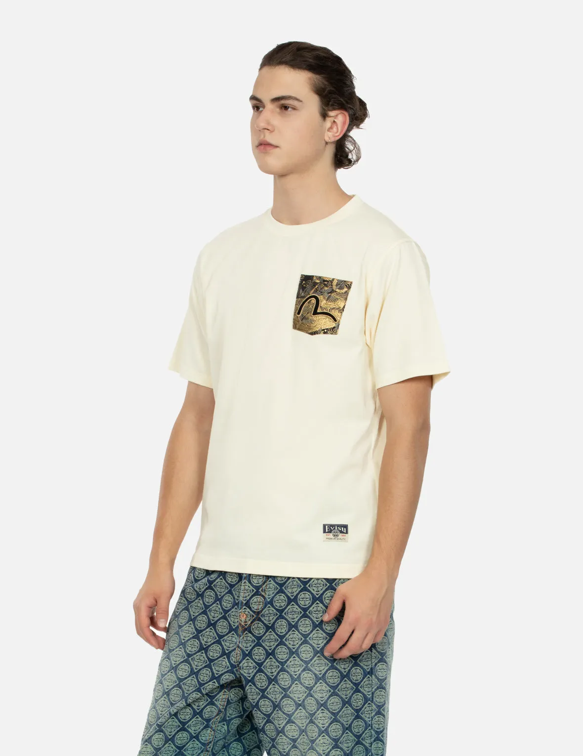 SPRING/ SUMMER COLLECTION 2025 Auspicious Cloud Embroidery Regular Fit T-shirt
