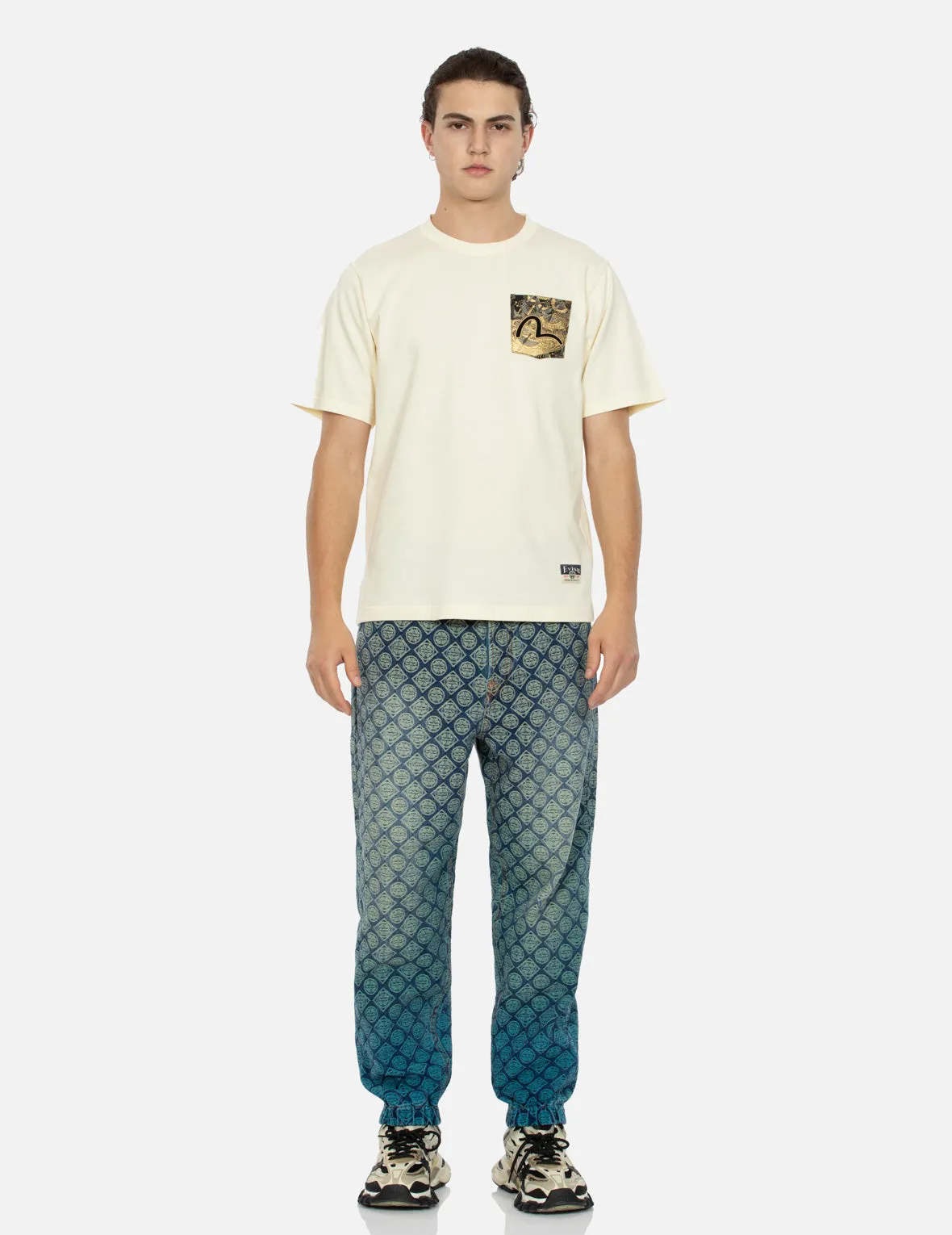 SPRING/ SUMMER COLLECTION 2025 Auspicious Cloud Embroidery Regular Fit T-shirt