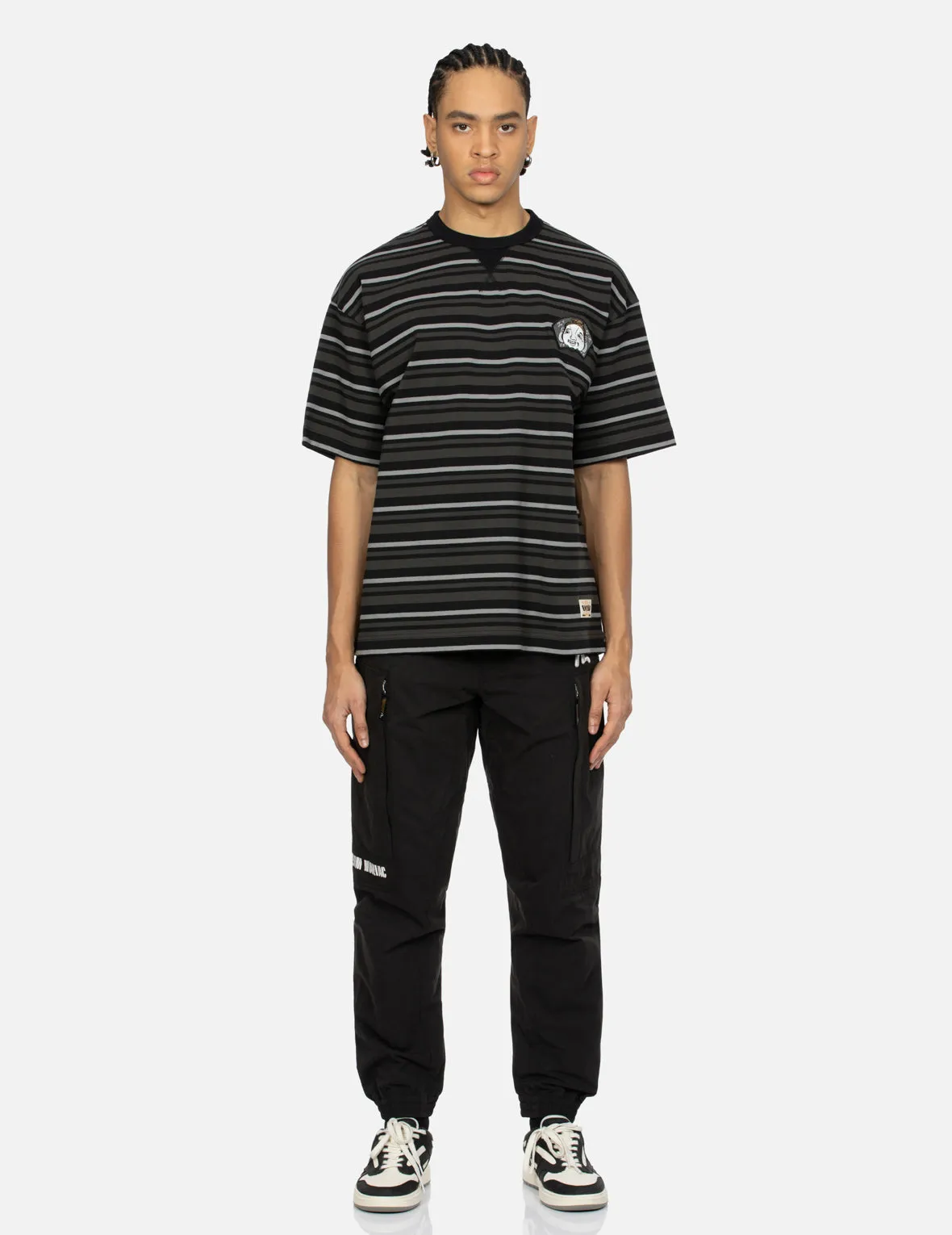 SPRING/ SUMMER COLLECTION 2025 Badges and Brushstroke Daicock Print Loose Fit T-shirt
