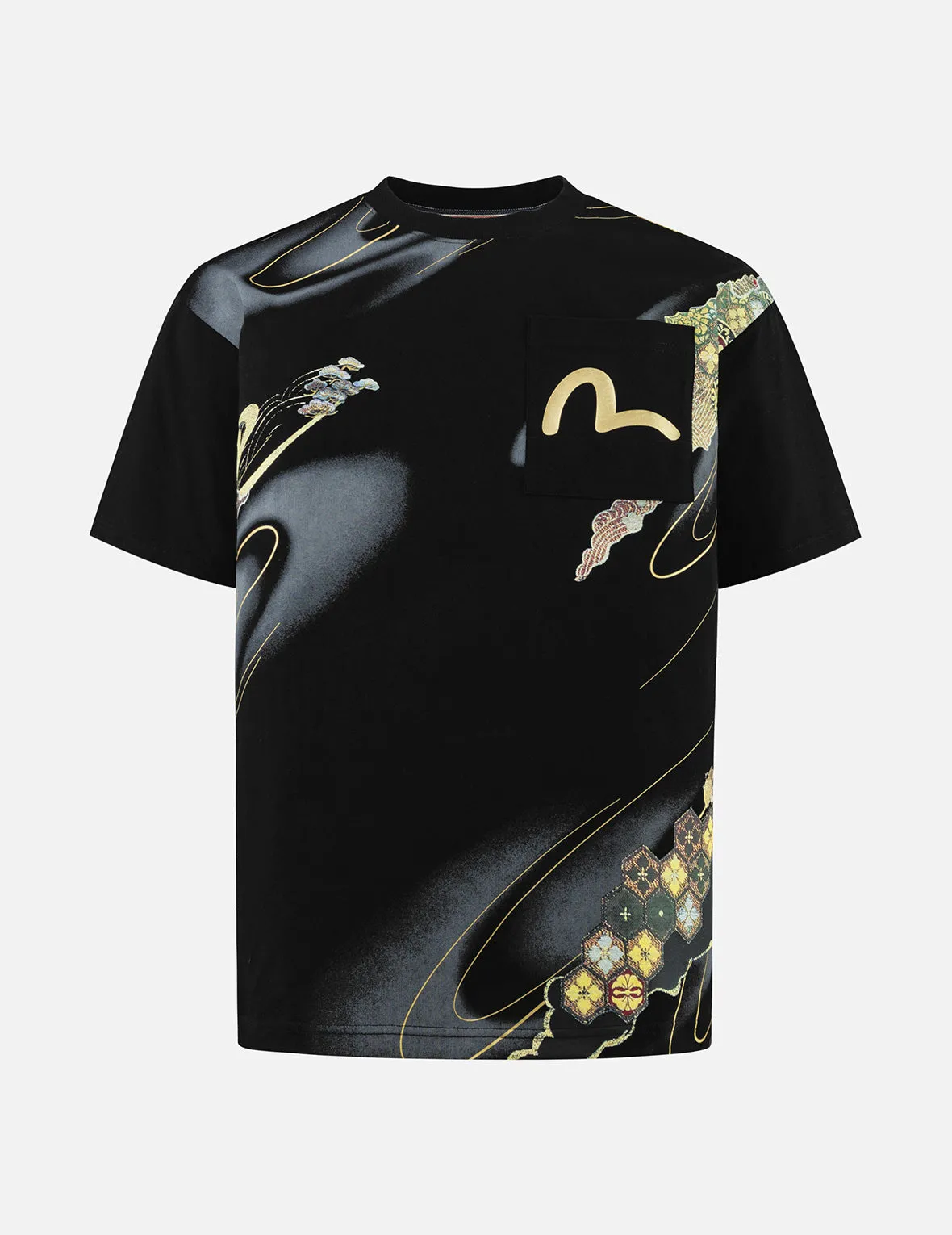 SPRING/ SUMMER COLLECTION 2025 Brocade Kamon and Allover Print Relax Fit T-Shirt