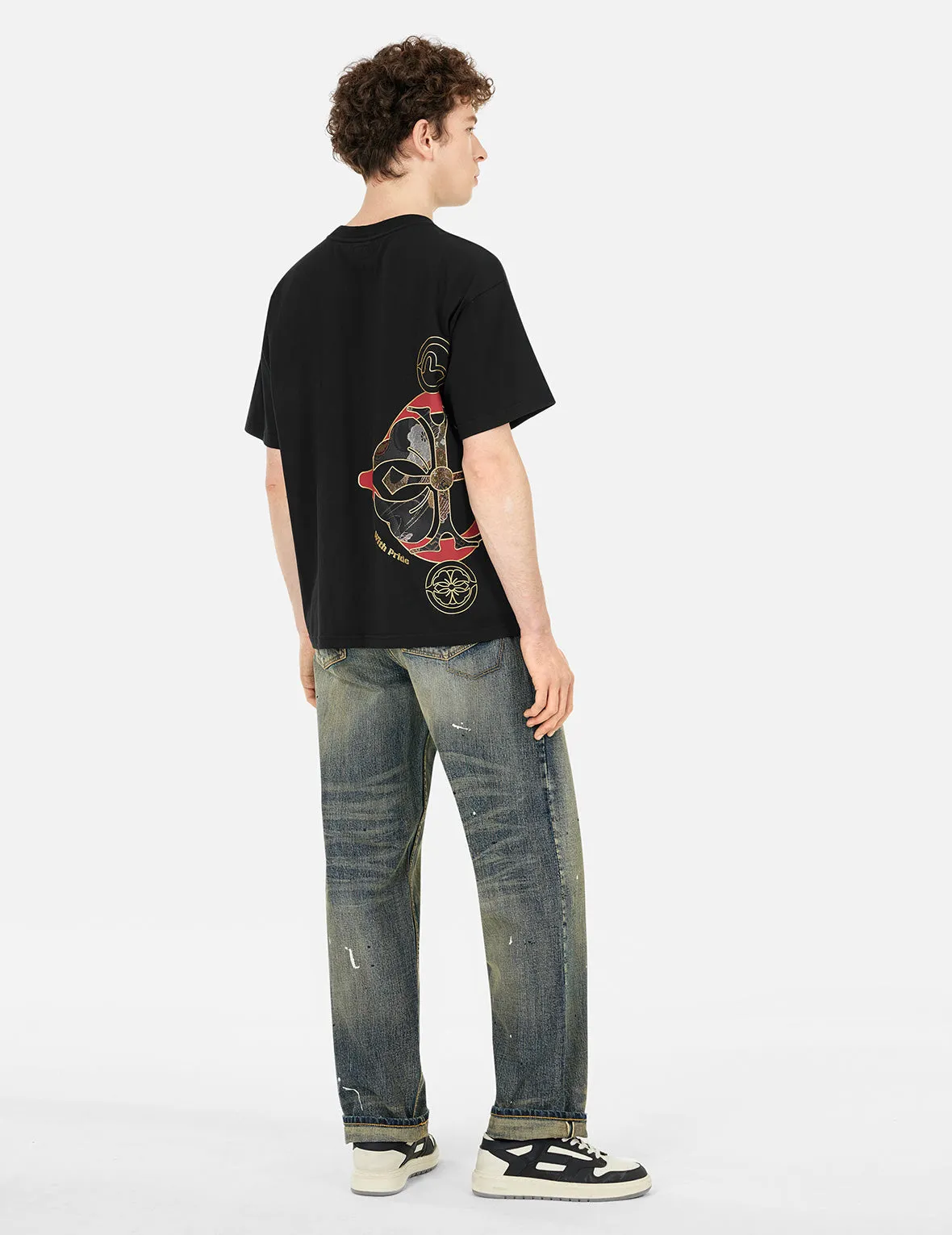 SPRING/ SUMMER COLLECTION 2025 Brocade logo and Kamon Appliqué Relax Fit T-shirt