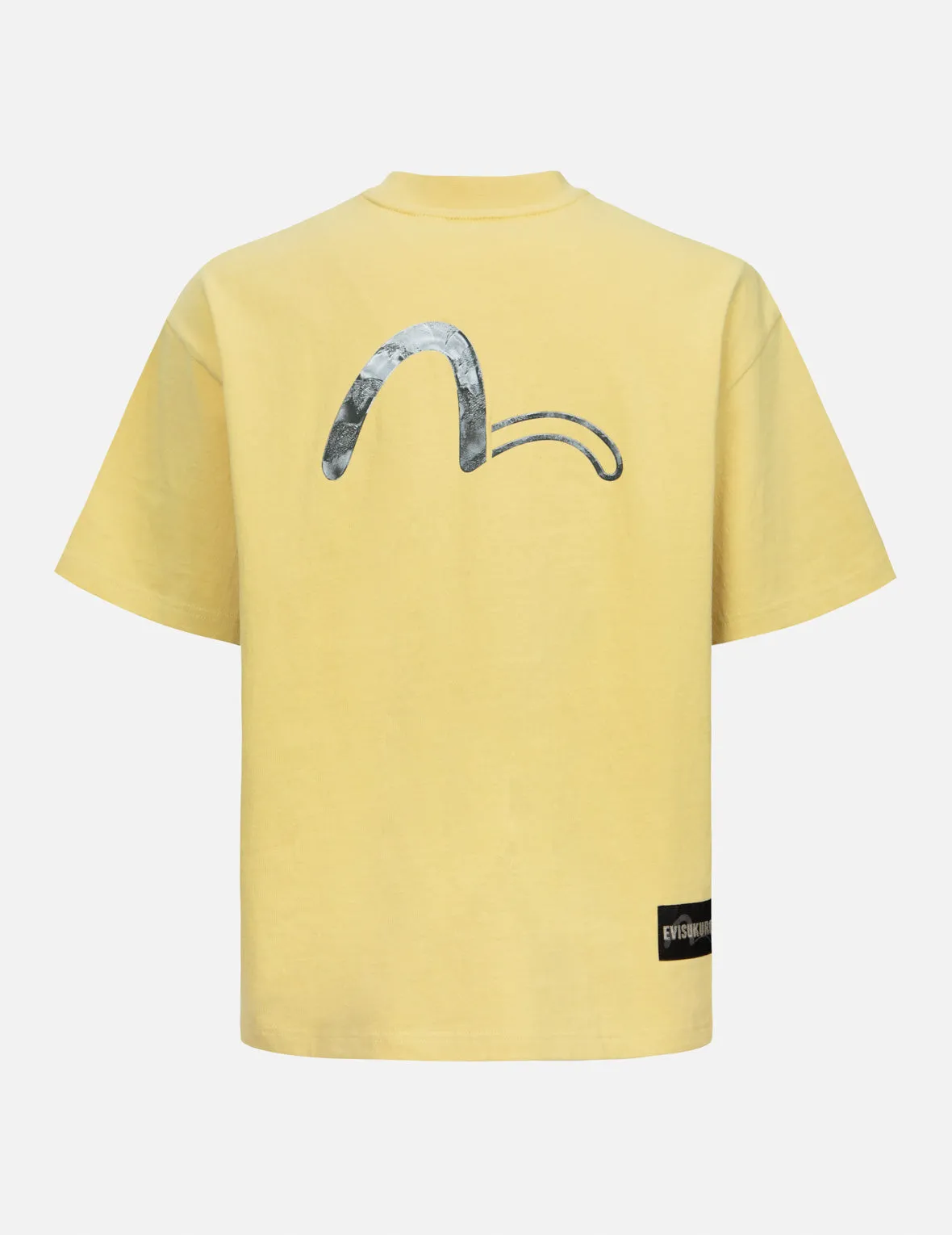 SPRING/ SUMMER COLLECTION 2025 Calligraphy Shadow Logo Embroidery and Seagull Print Loose Fit T-shirt
