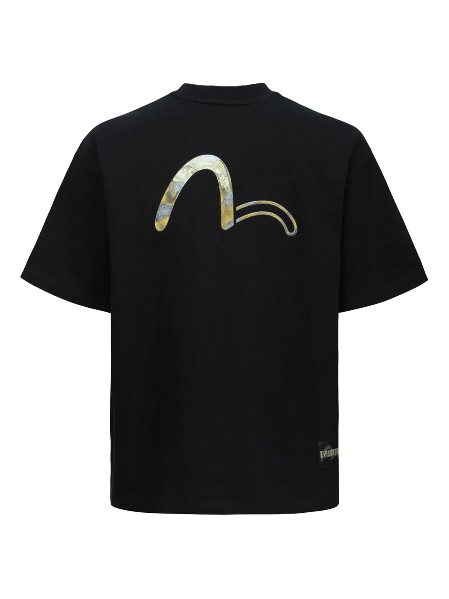 SPRING/ SUMMER COLLECTION 2025 Calligraphy Shadow Logo Embroidery and Seagull Print Loose Fit T-shirt