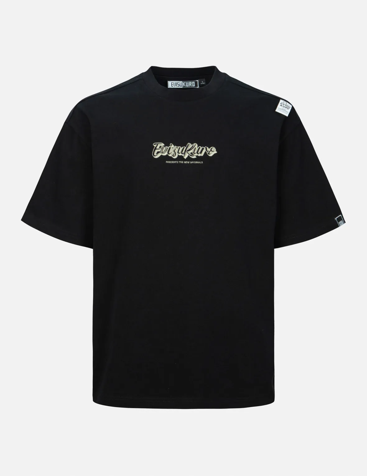 SPRING/ SUMMER COLLECTION 2025 Calligraphy Shadow Logo Embroidery and Seagull Print Loose Fit T-shirt