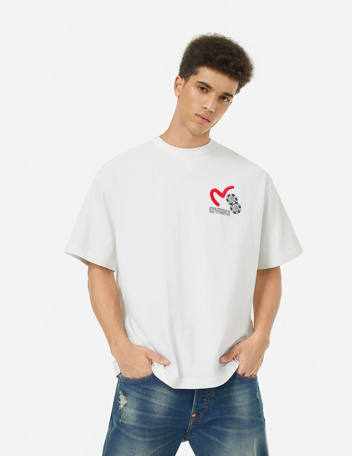 SPRING/ SUMMER COLLECTION 2025 Ebisu Poster Appliqué and Seagull Embroidery T-Shirt