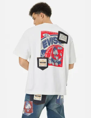 SPRING/ SUMMER COLLECTION 2025 Ebisu Poster Appliqué and Seagull Embroidery T-Shirt