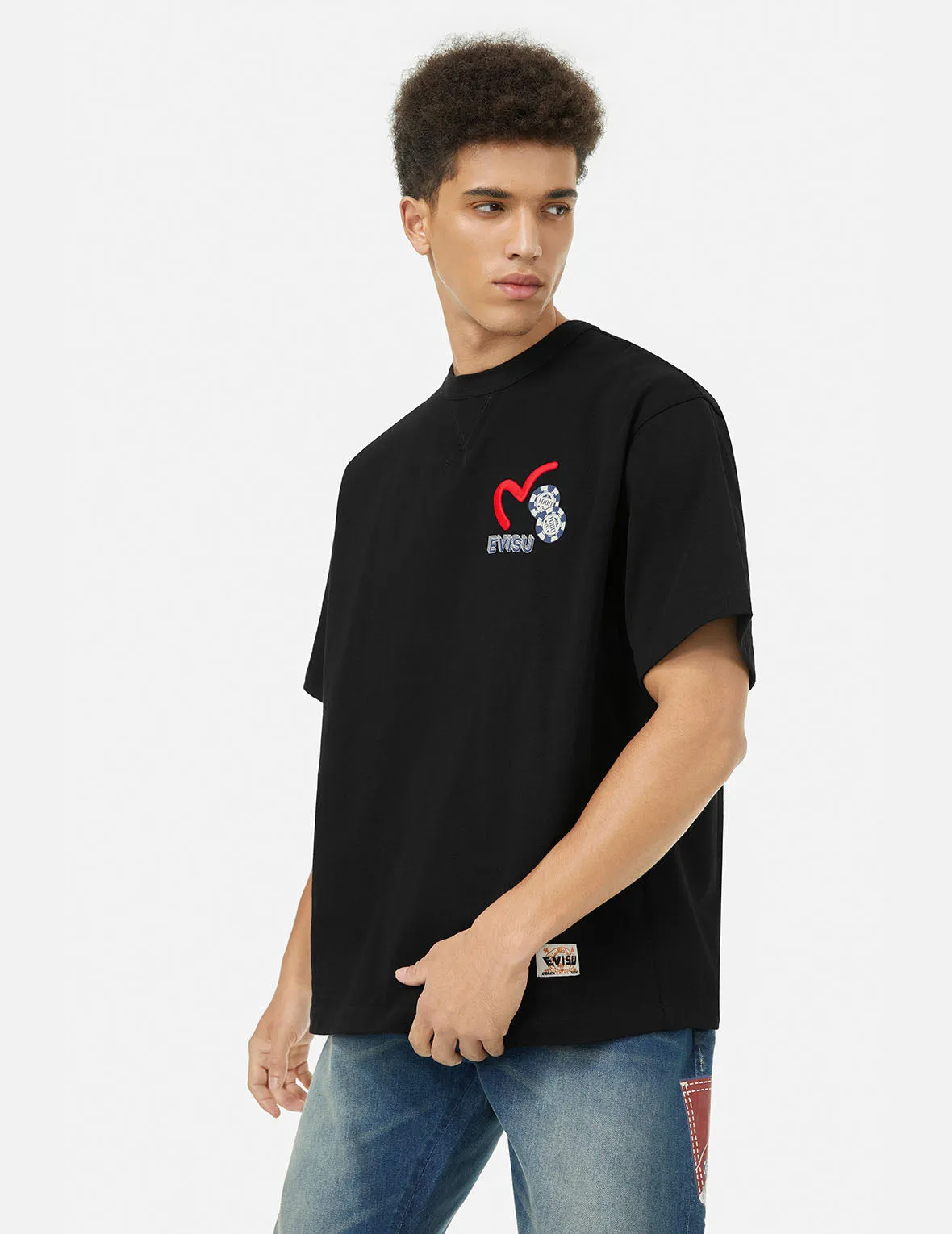 SPRING/ SUMMER COLLECTION 2025 Ebisu Poster Appliqué and Seagull Embroidery T-Shirt