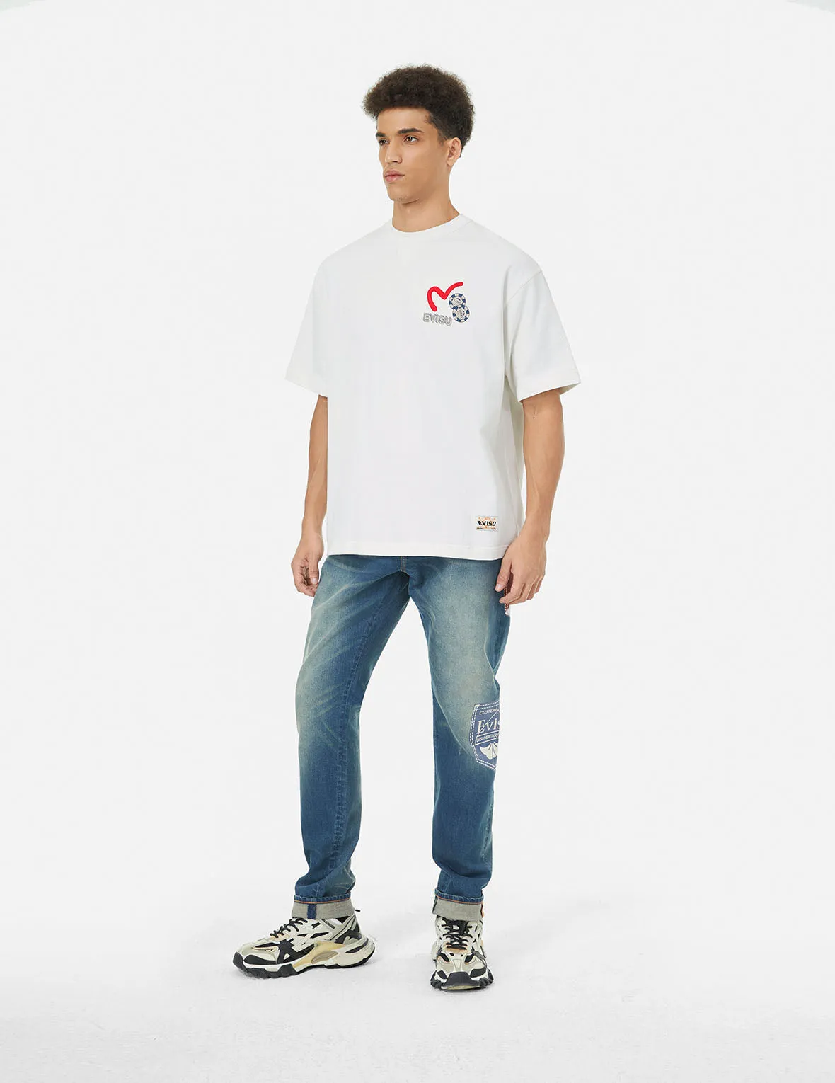 SPRING/ SUMMER COLLECTION 2025 Ebisu Poster Appliqué and Seagull Embroidery T-Shirt