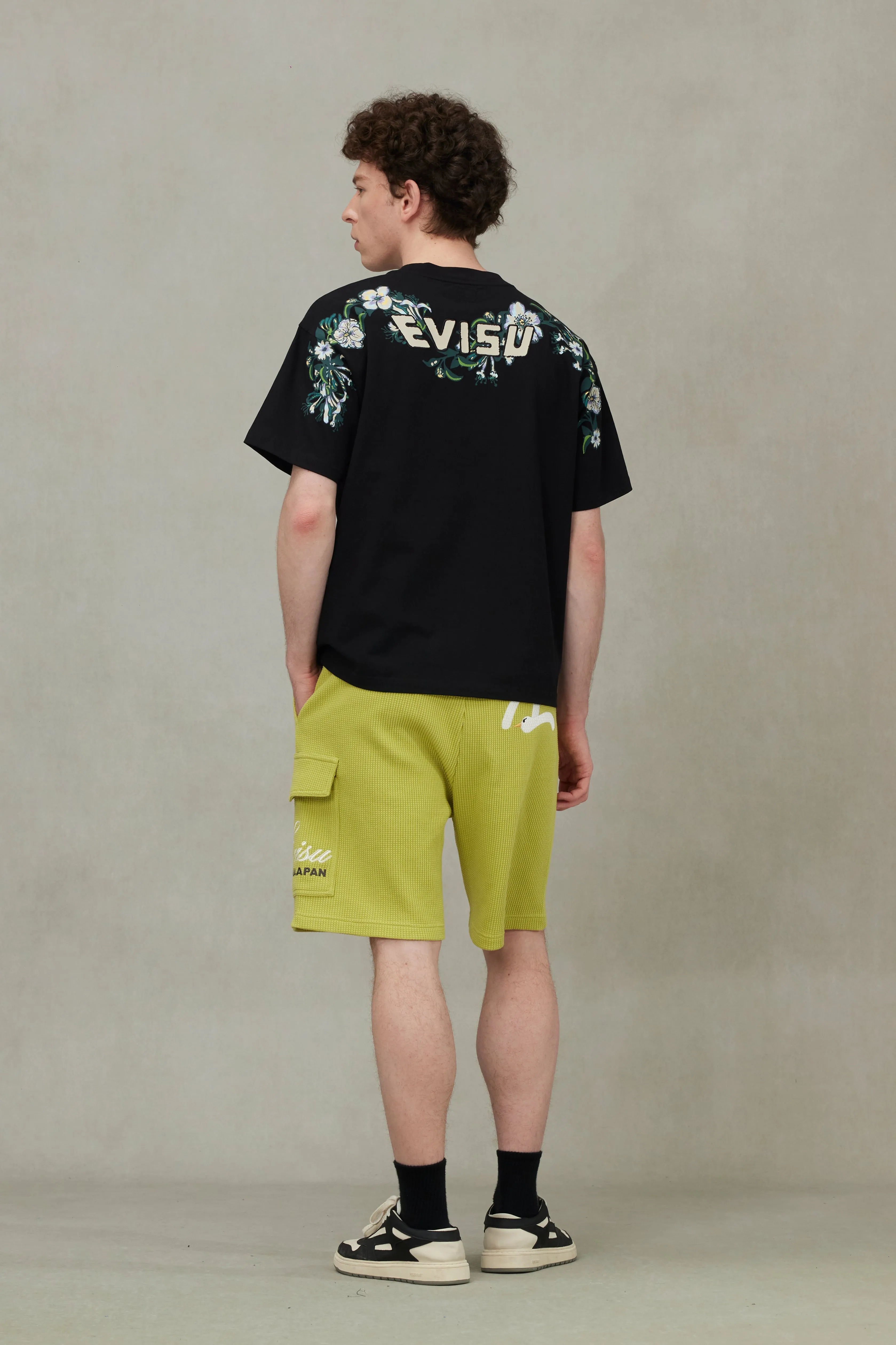 SPRING/ SUMMER COLLECTION 2025 Floral Daicock and Logo Embroidery Loose Fit T-Shirt