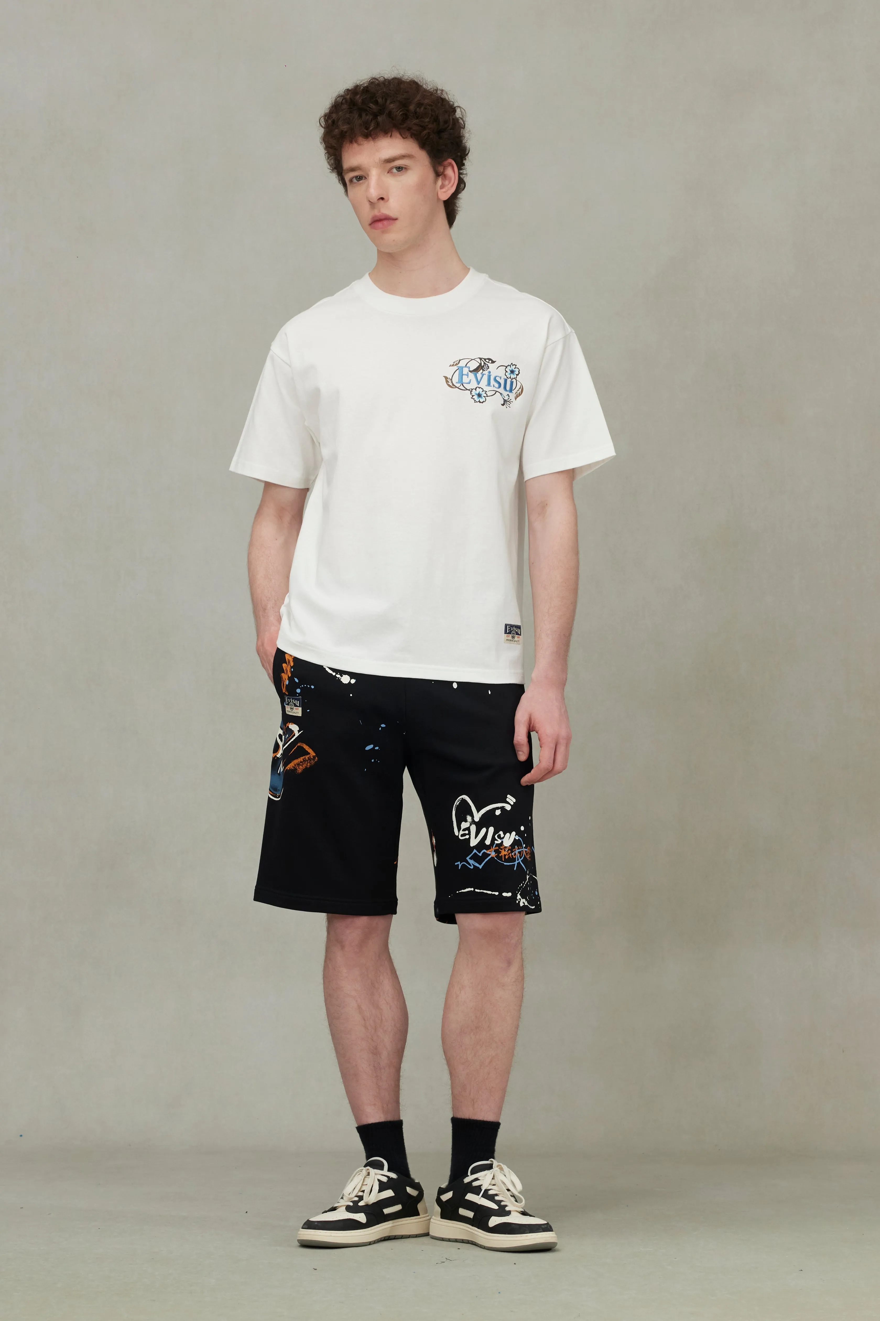 SPRING/ SUMMER COLLECTION 2025 Floral Daicock and Logo Embroidery Loose Fit T-Shirt