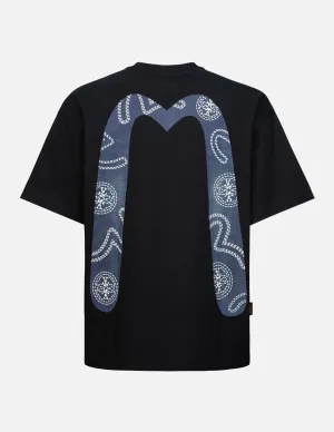 SPRING/ SUMMER COLLECTION 2025 Foam Line Kamon and Seagull Daicock Print Loose Fit T-shirt