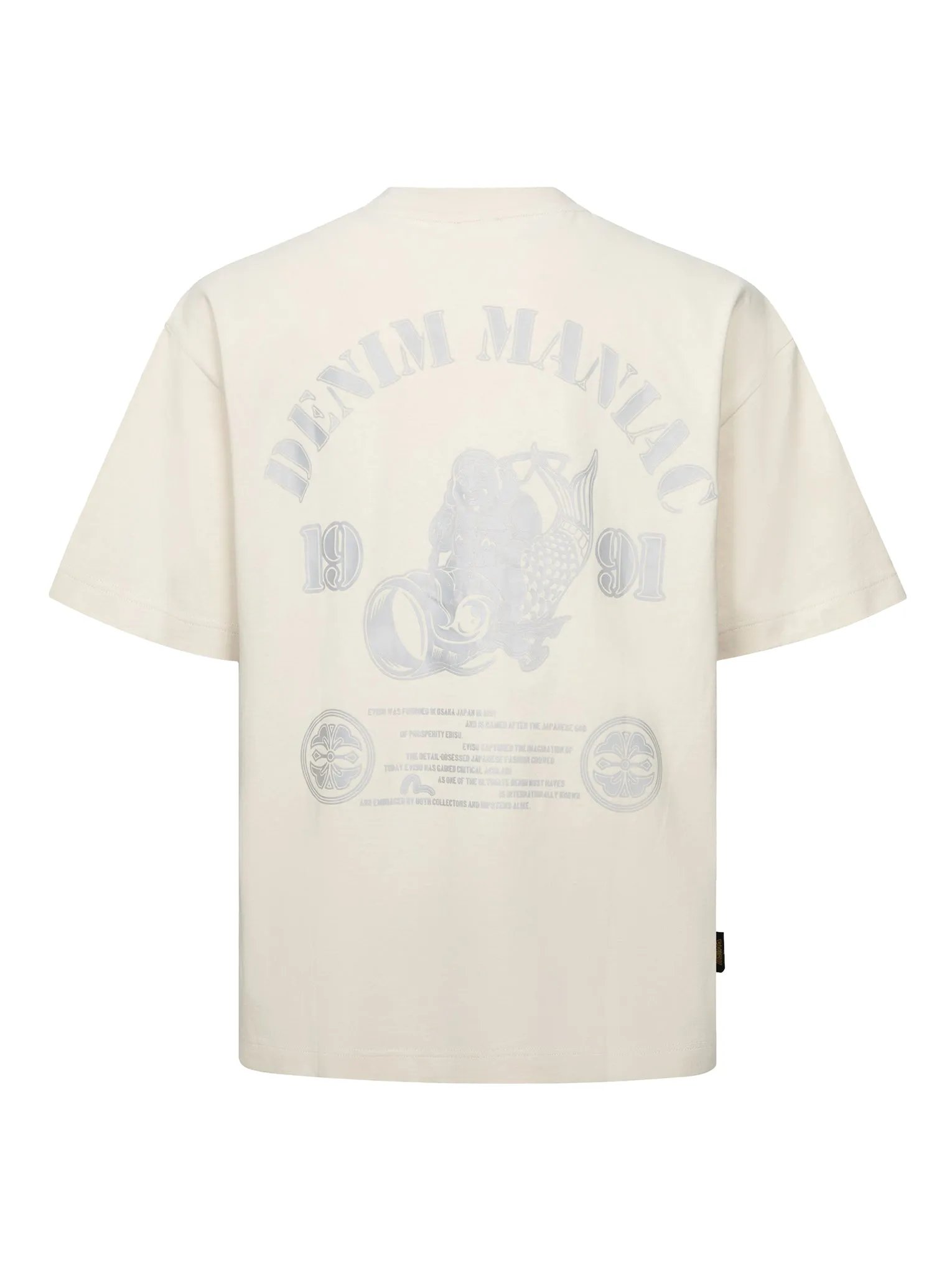 SPRING/ SUMMER COLLECTION 2025 Fortune God Reflective Heat Transfer Print Loose Fit T-shirt