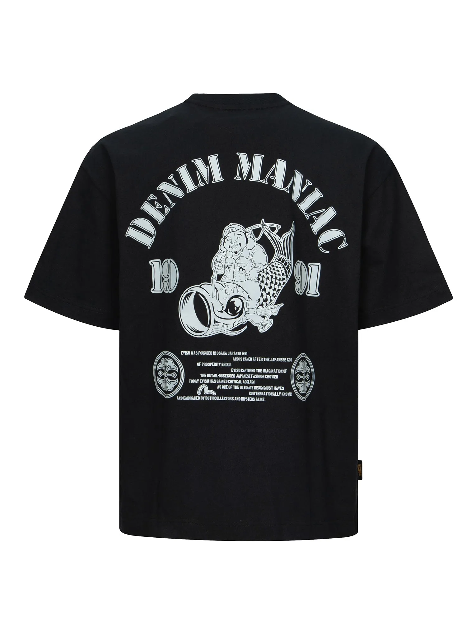 SPRING/ SUMMER COLLECTION 2025 Fortune God Reflective Heat Transfer Print Loose Fit T-shirt