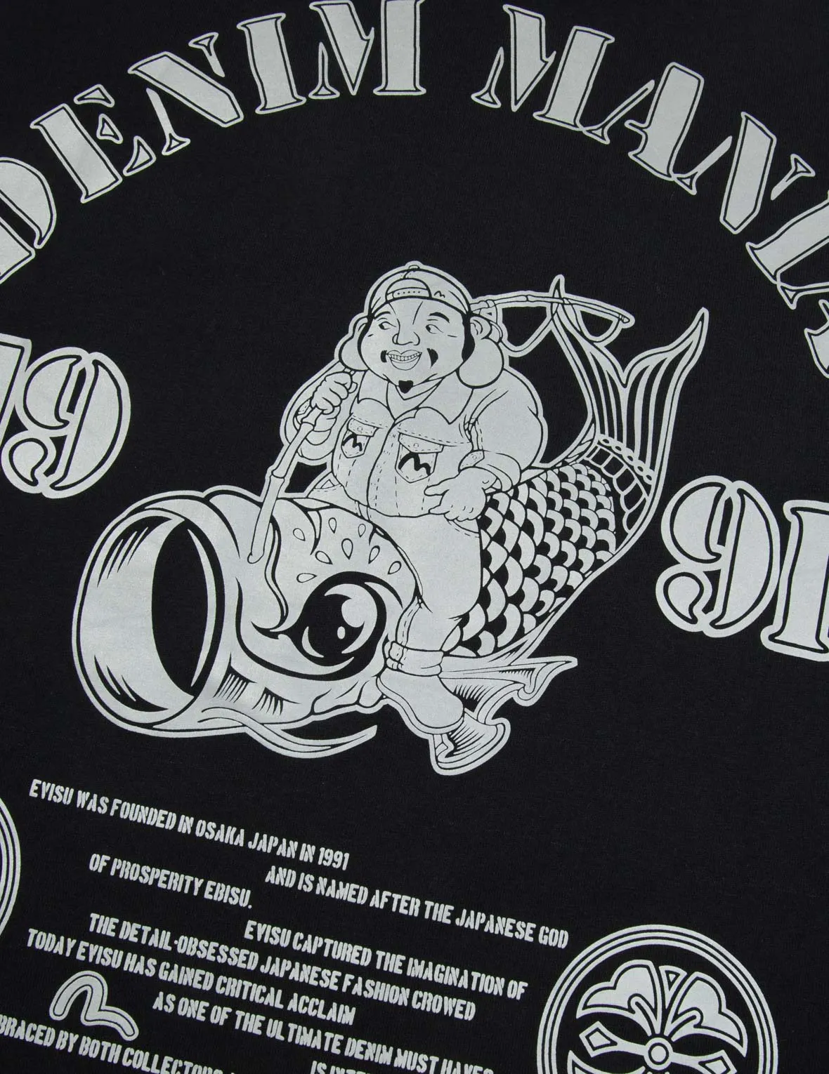 SPRING/ SUMMER COLLECTION 2025 Fortune God Reflective Heat Transfer Print Loose Fit T-shirt