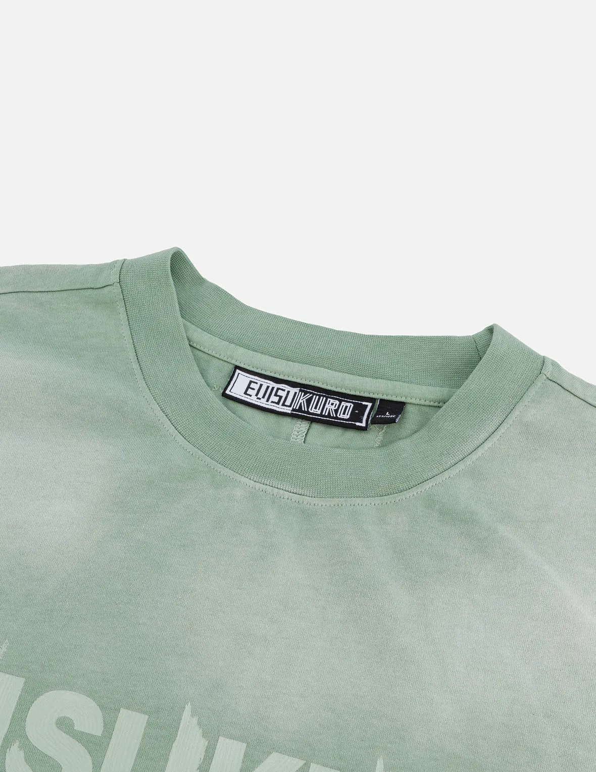 SPRING/ SUMMER COLLECTION 2025 Garment Dyed Calligraphy Logo Print Oversized T-shirt