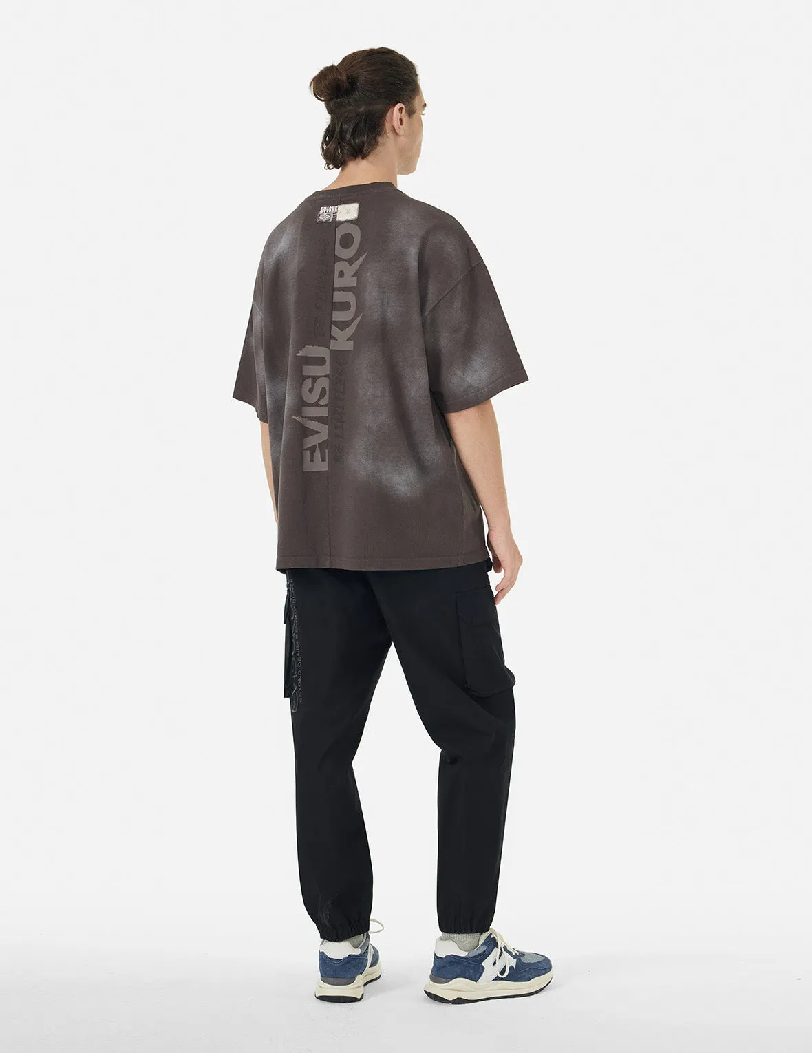 SPRING/ SUMMER COLLECTION 2025 Garment Dyed Calligraphy Logo Print Oversized T-shirt