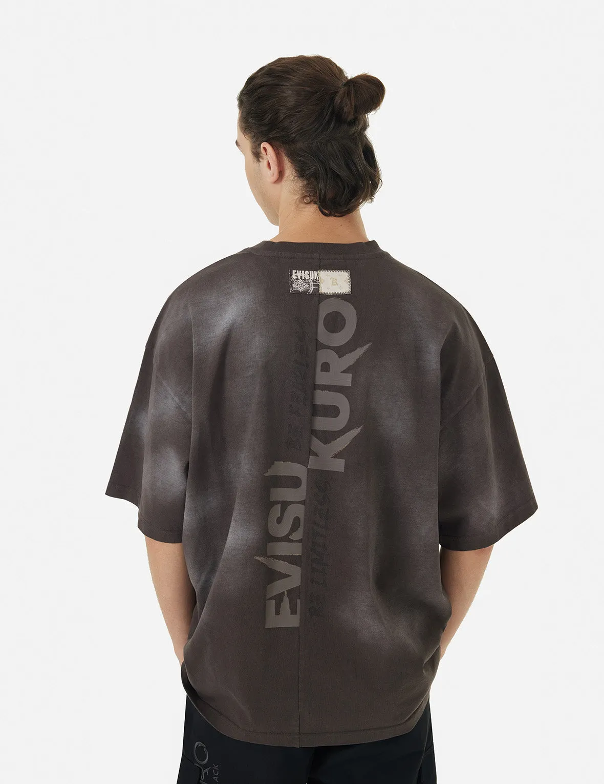 SPRING/ SUMMER COLLECTION 2025 Garment Dyed Calligraphy Logo Print Oversized T-shirt