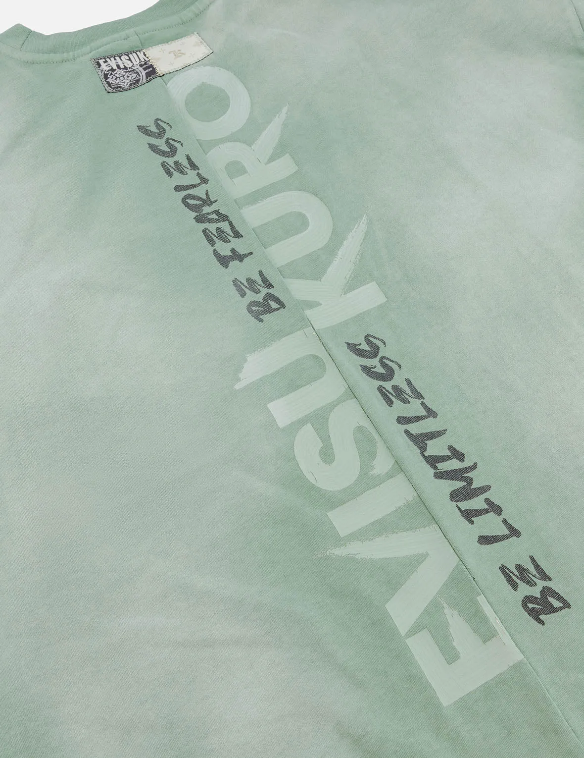 SPRING/ SUMMER COLLECTION 2025 Garment Dyed Calligraphy Logo Print Oversized T-shirt