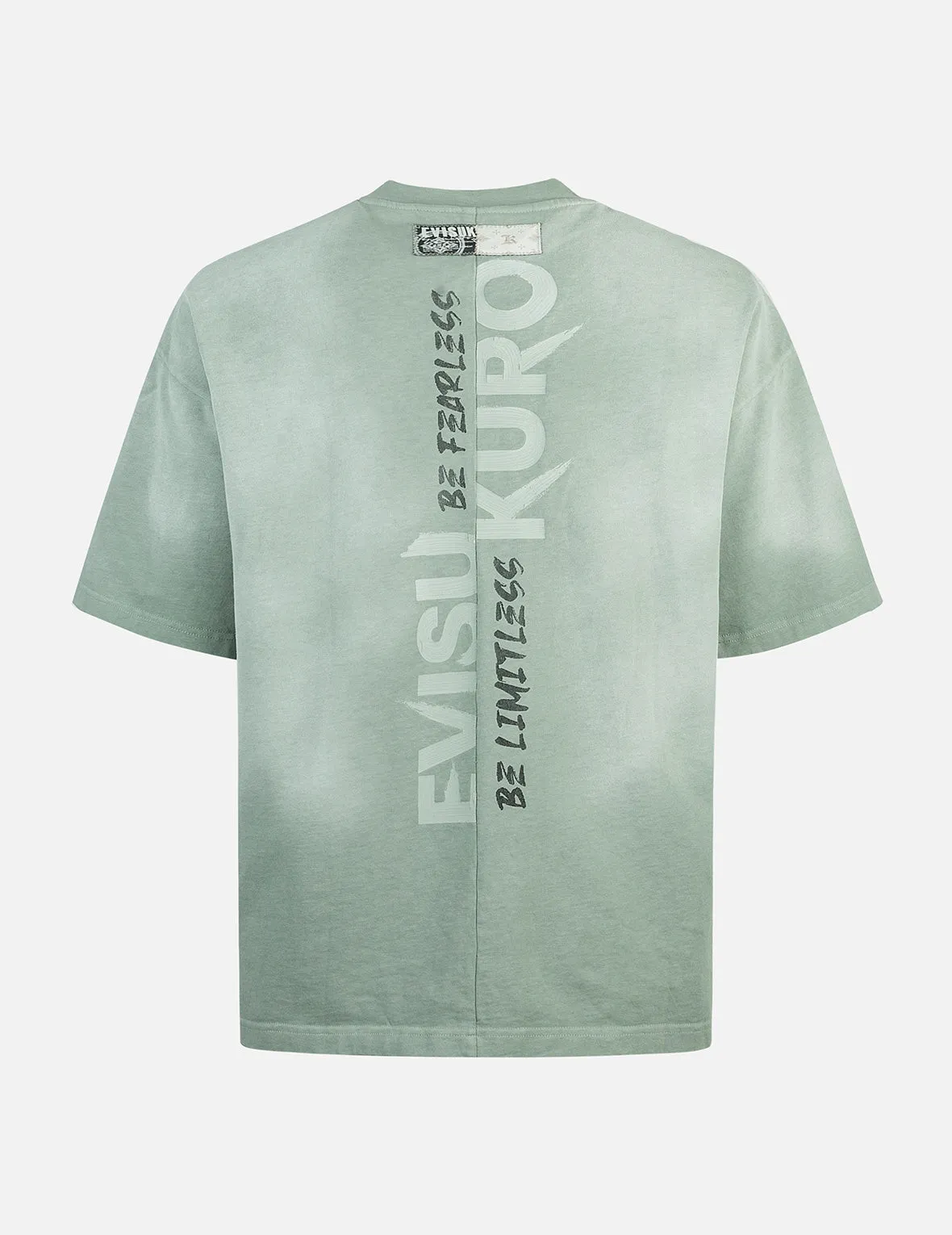 SPRING/ SUMMER COLLECTION 2025 Garment Dyed Calligraphy Logo Print Oversized T-shirt