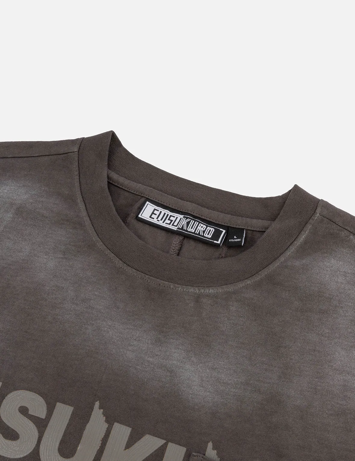 SPRING/ SUMMER COLLECTION 2025 Garment Dyed Calligraphy Logo Print Oversized T-shirt