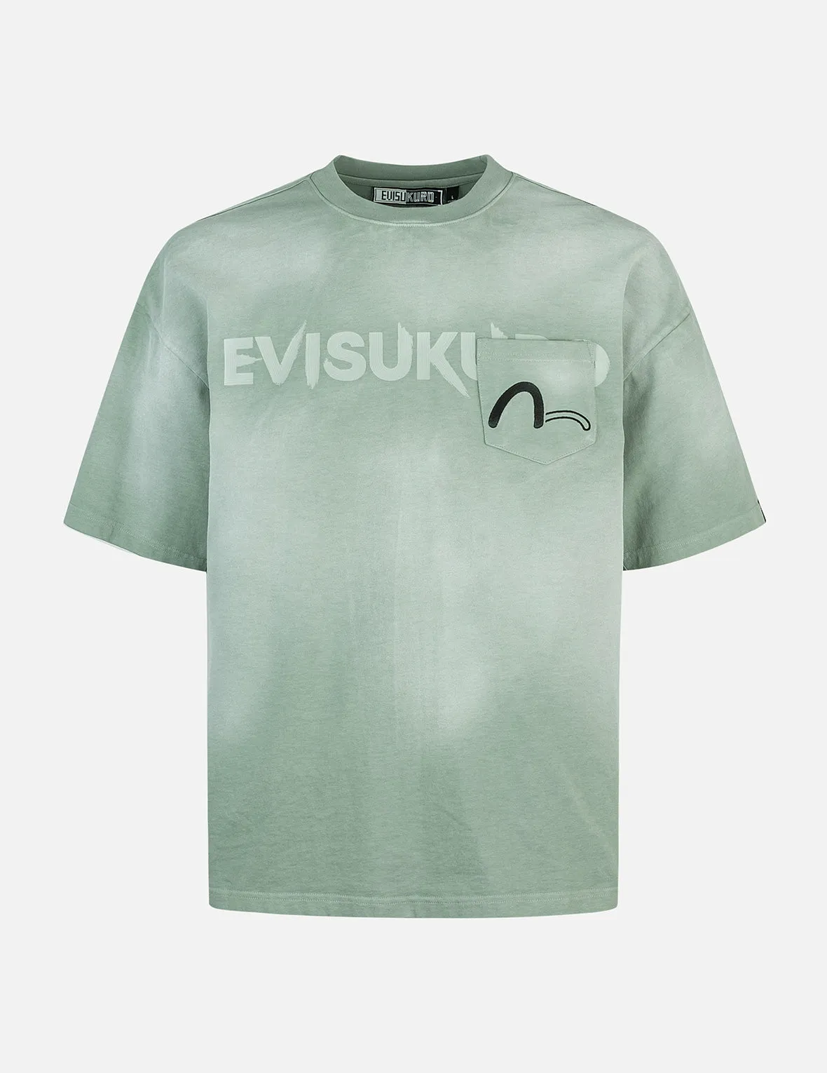 SPRING/ SUMMER COLLECTION 2025 Garment Dyed Calligraphy Logo Print Oversized T-shirt